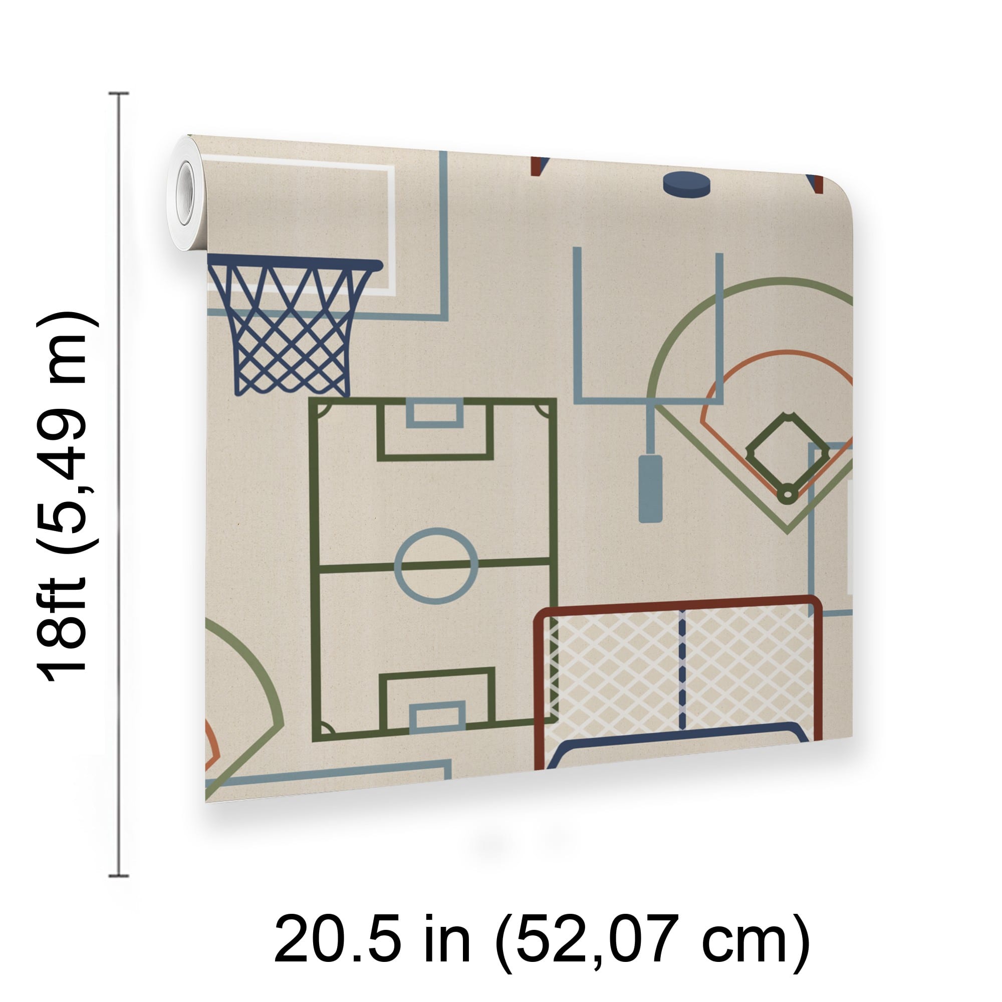 Designs Direct Sports Play Zone Peel & Stick Wallpaper