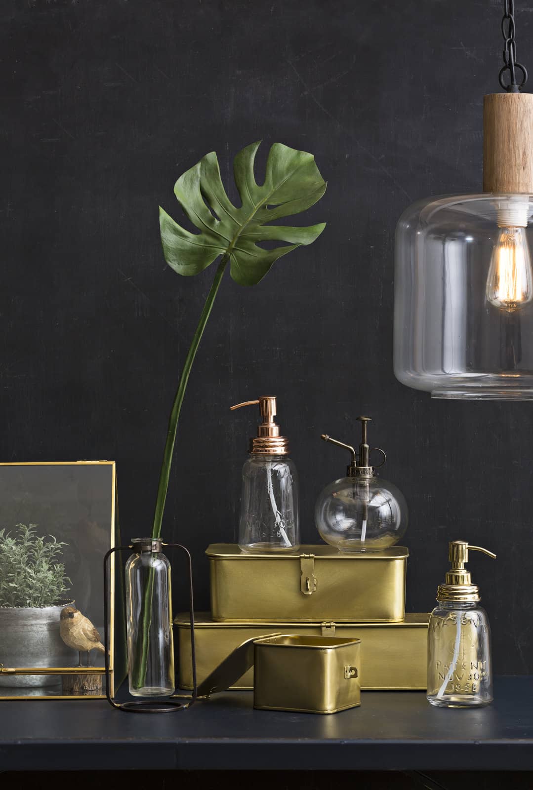 Hello Honey® Decorative Metal Boxes with Gold Finish Set