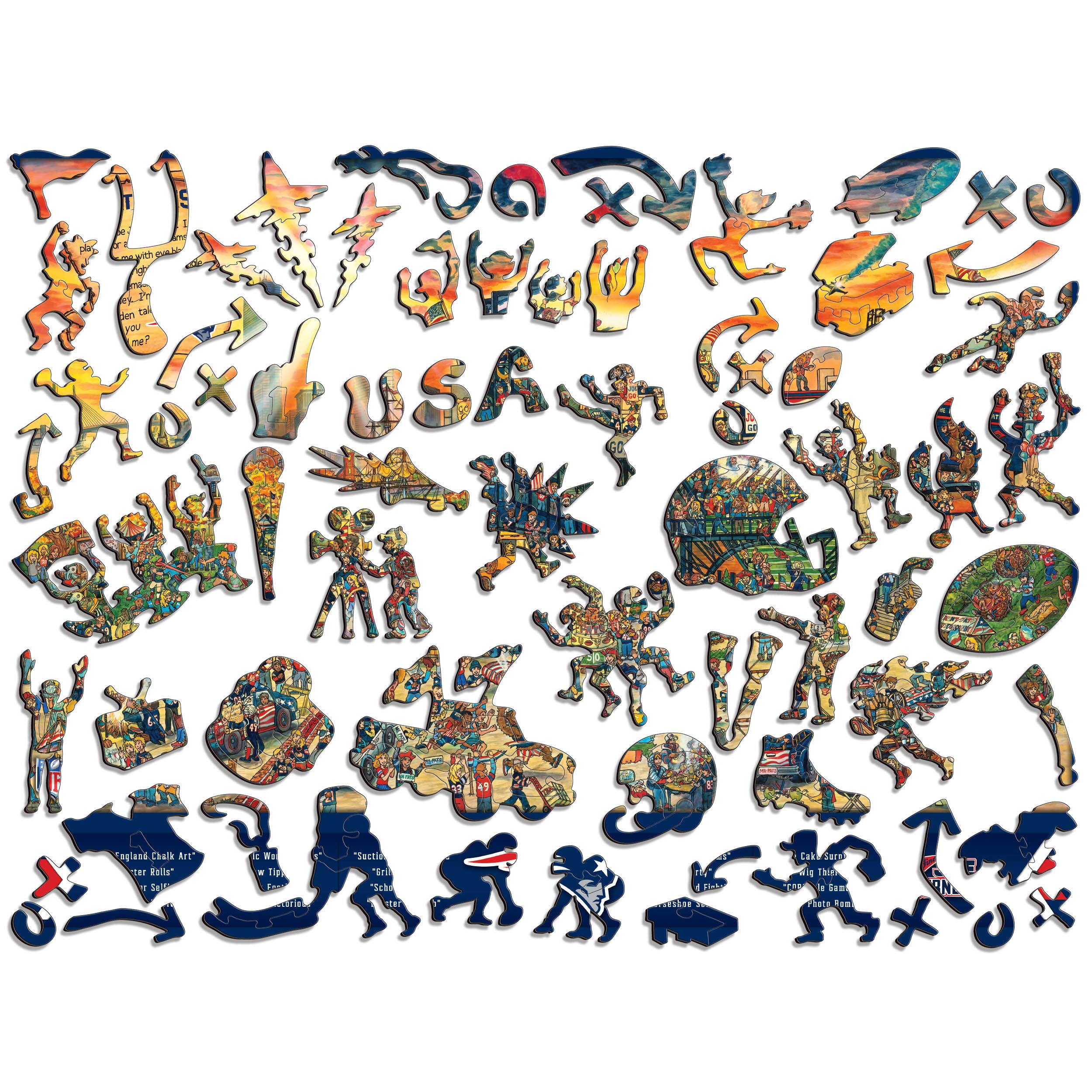 Joe Journeyman NFL Wooden Puzzle