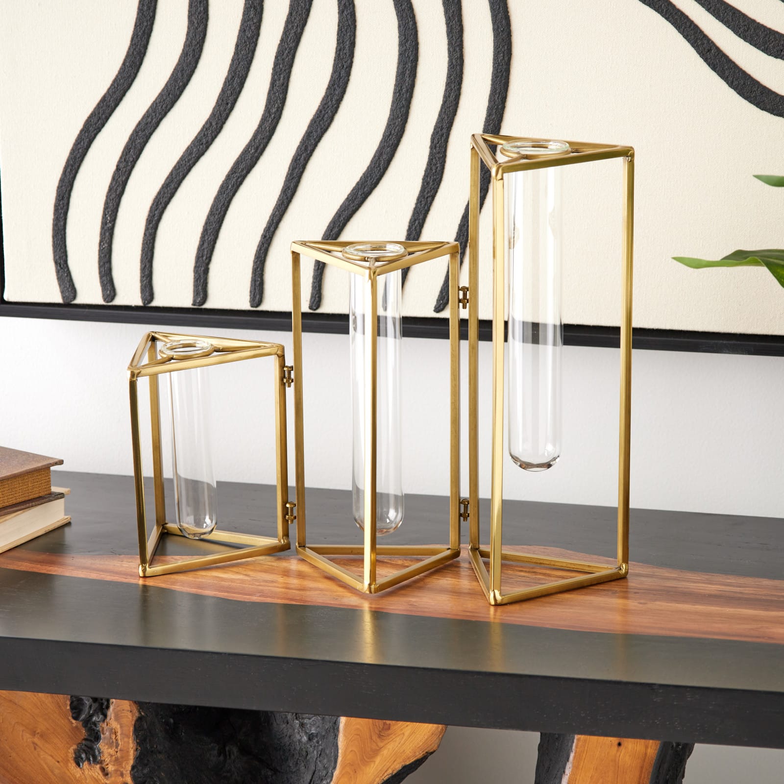 14.5" Gold Stainless Steel Test Tube Bud Vases
