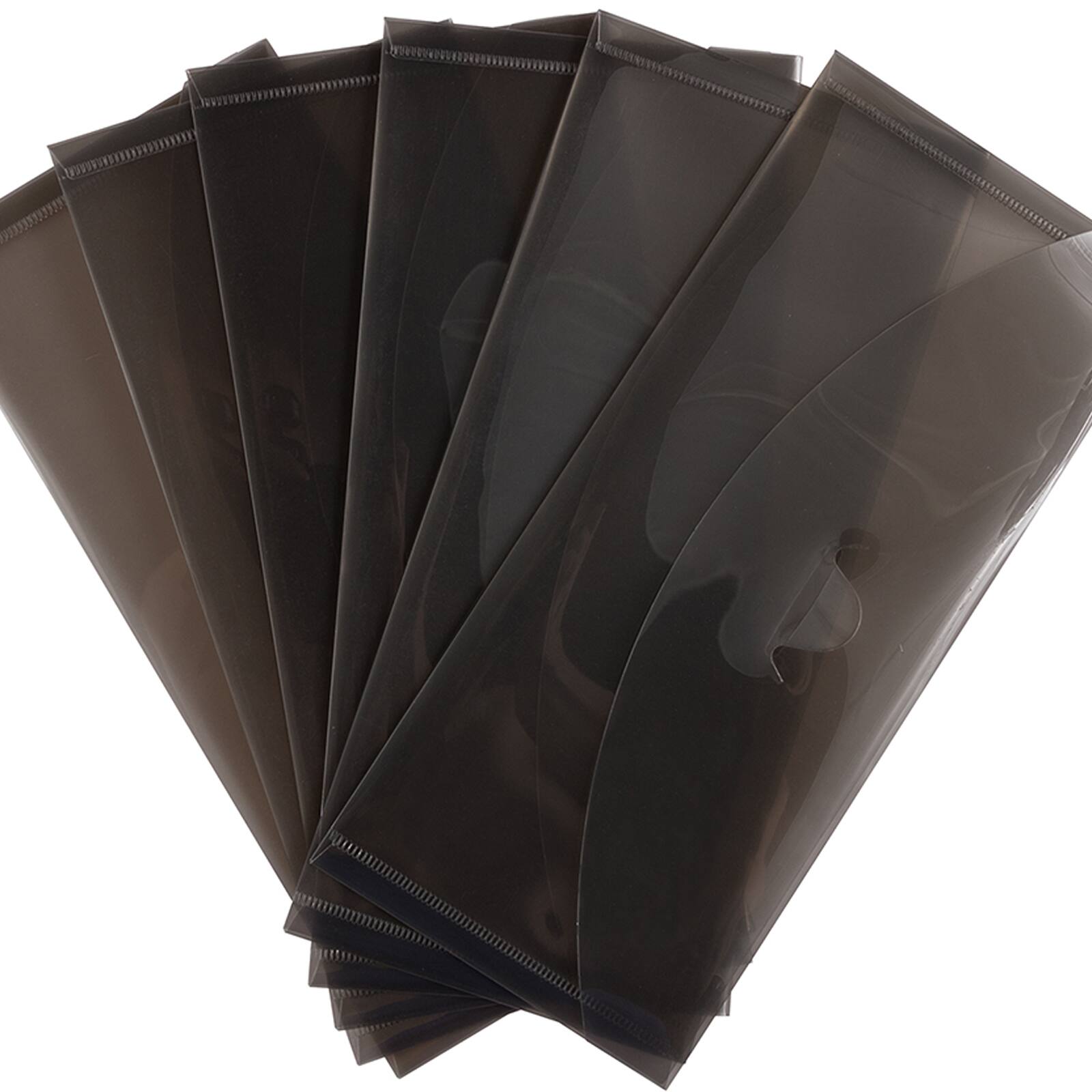 JAM Paper 4.25" x 9.75" Flap and Tuck #10 Plastic Envelopes, 24ct.