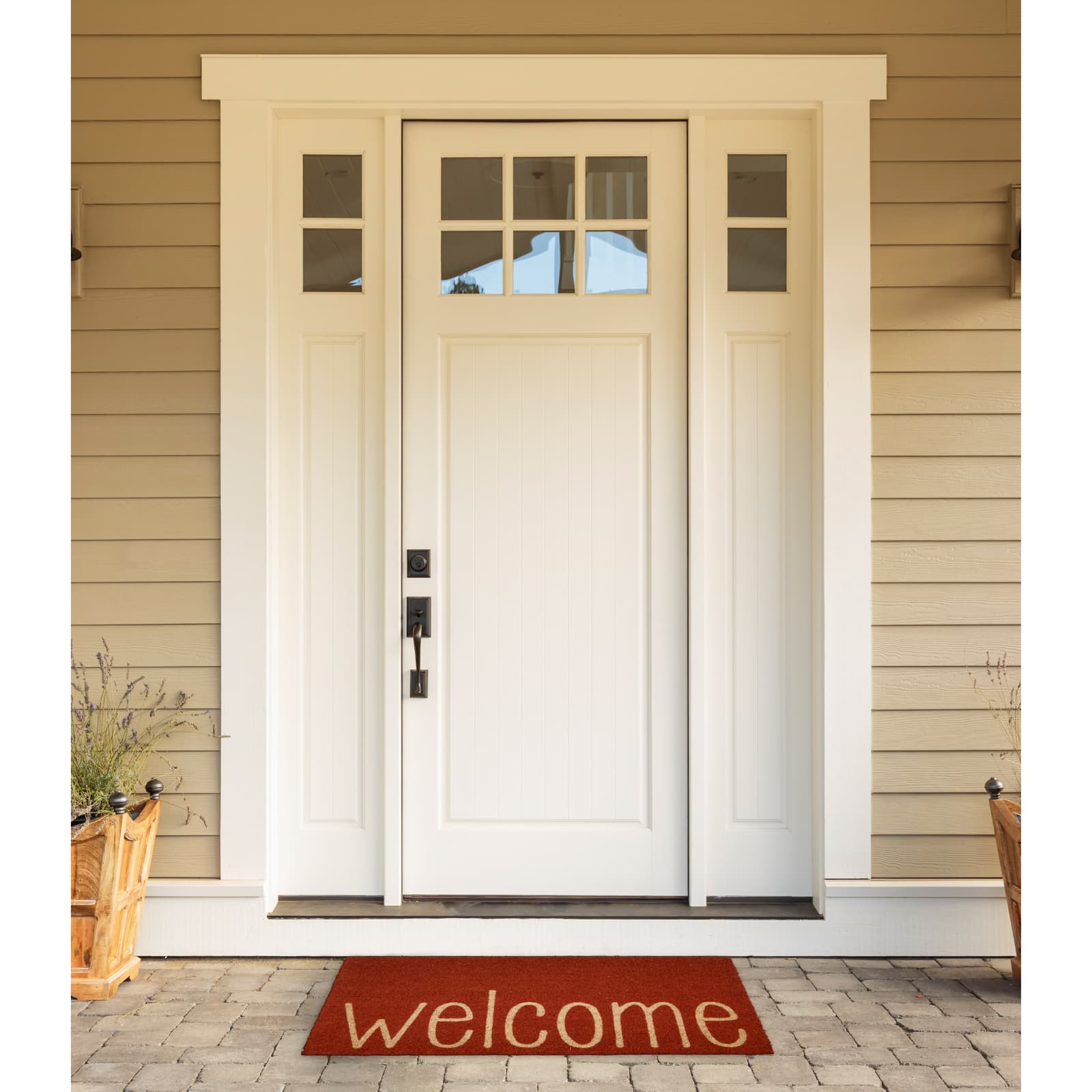 Rusty Orange Welcome Doormat