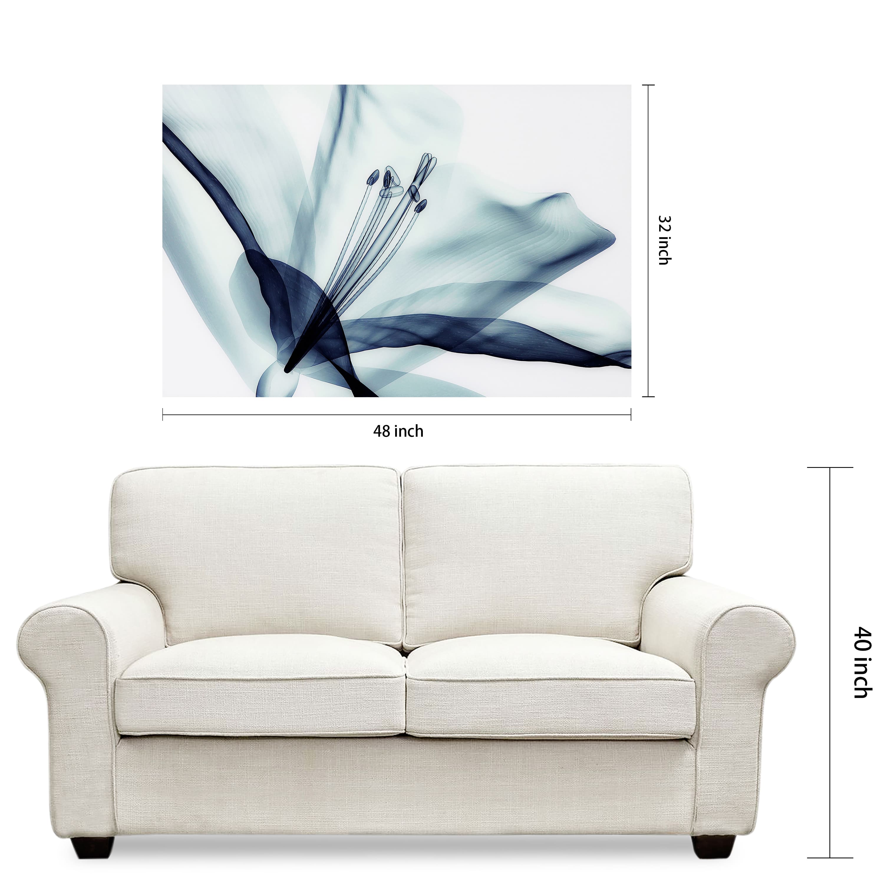 Empire Art Direct 32" x 48" 3D Amaryllis Frameless Free Floating Printed Wall Art