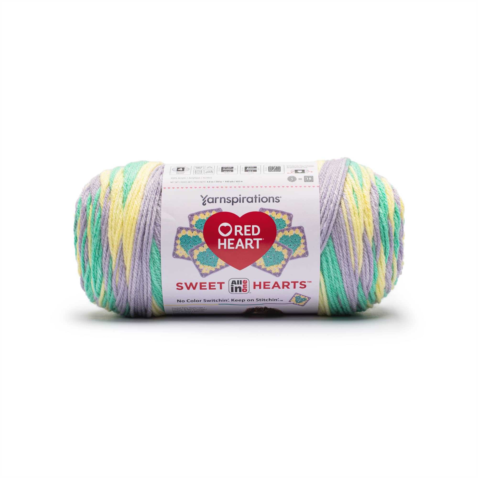 3 Pack Red Heart® All in One™ Sweet Hearts™ Yarn