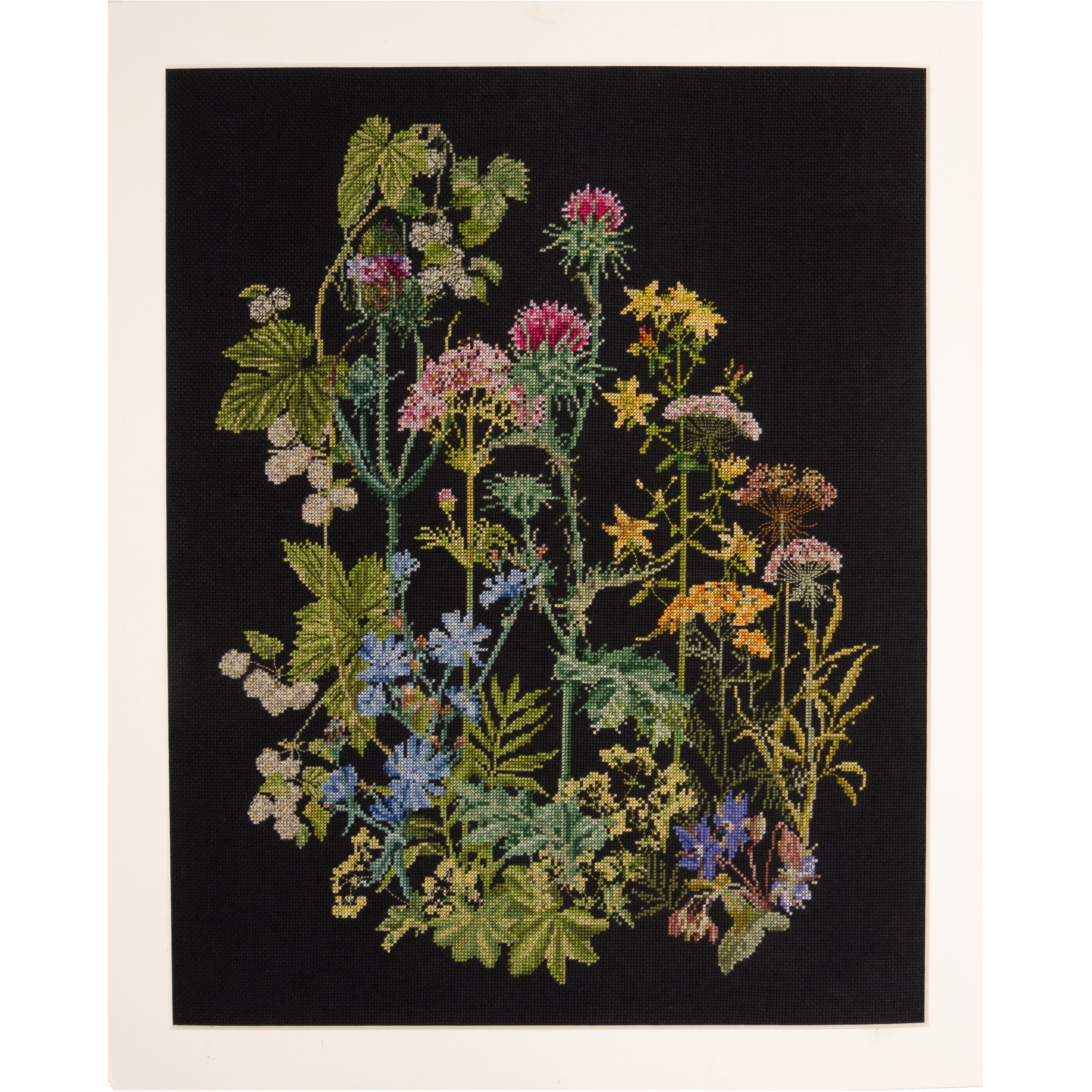 Thea Gouverneur Since 1959® Wild Herbs Black Edition Counted Cross Stitch Kit