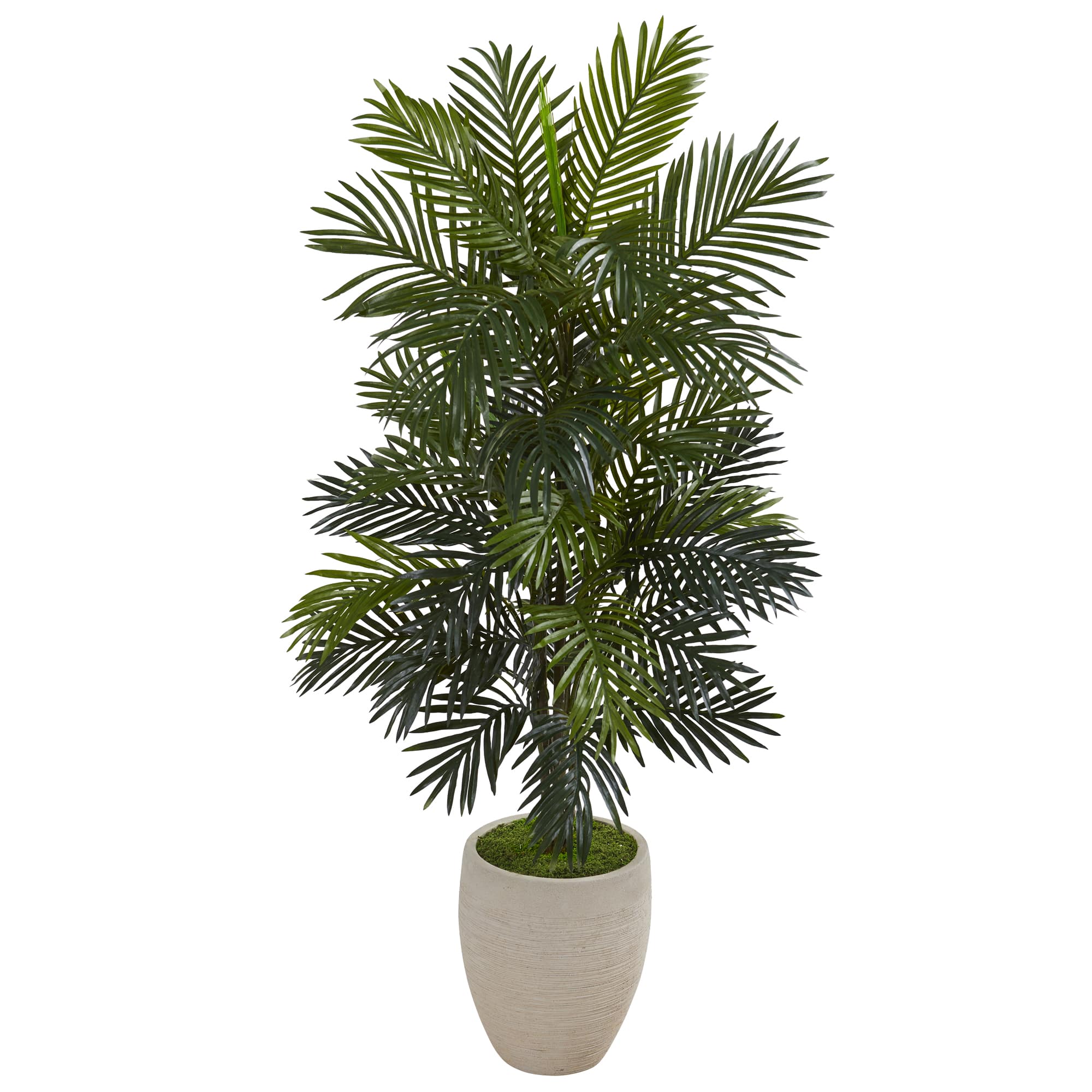 4.4ft. Areca Palm Artificial Plant in Sand Colored Planter