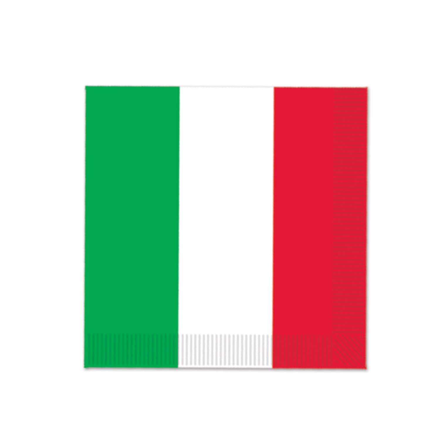 Beistle 5" Red, White & Green Beverage Napkins, 32ct.
