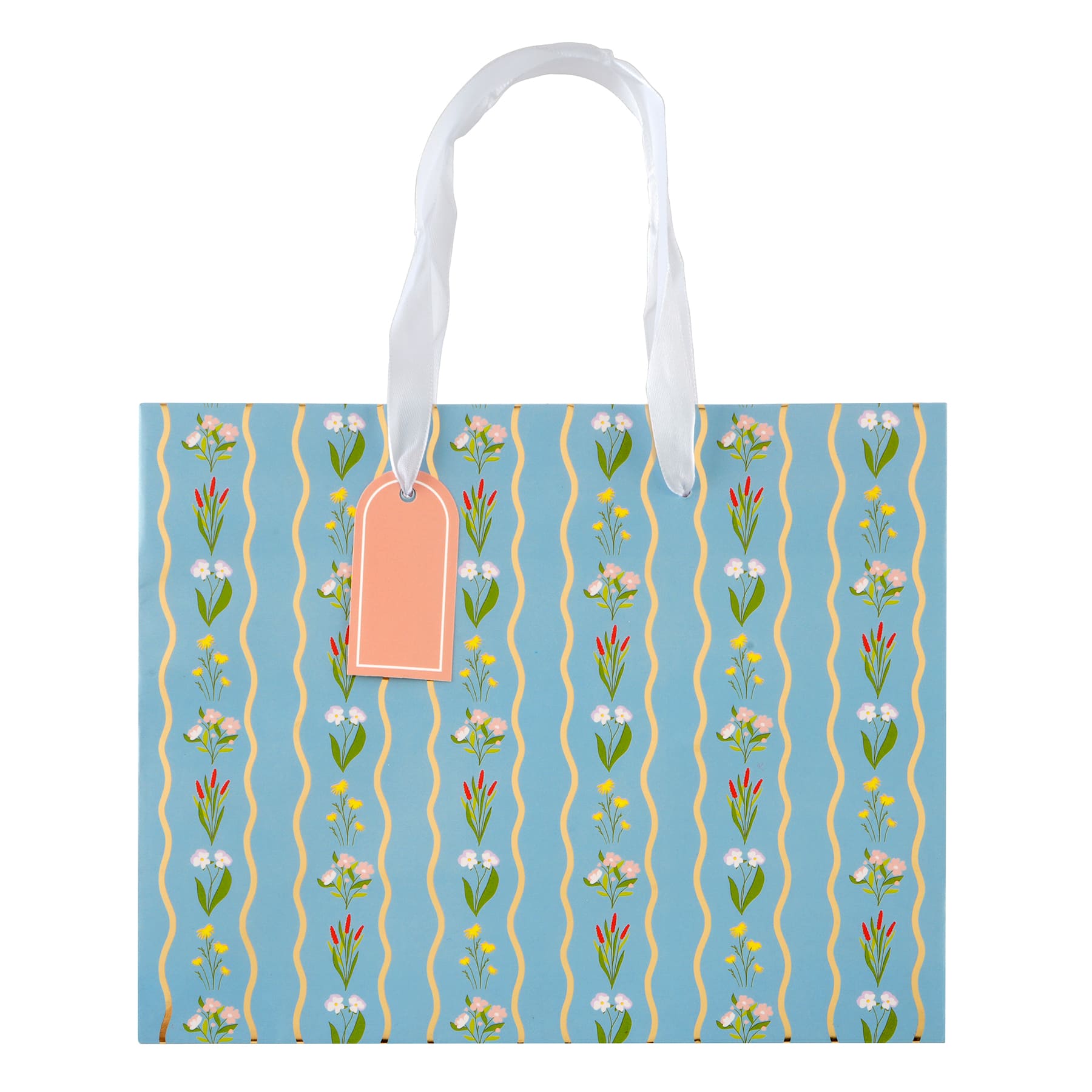 Medium Floral Stripes Gift Bag by Celebrate It™