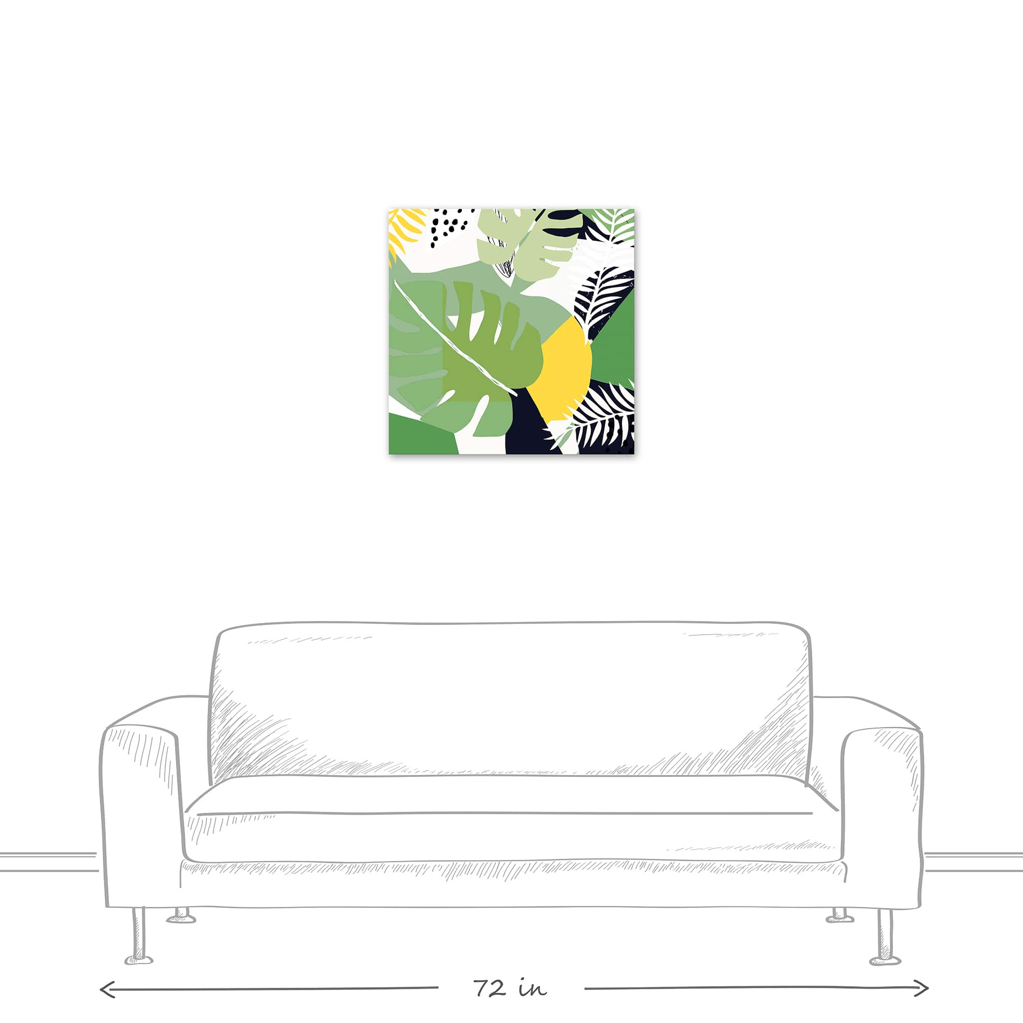 Designs Direct Modern Abstract Palm Canvas Wall Art