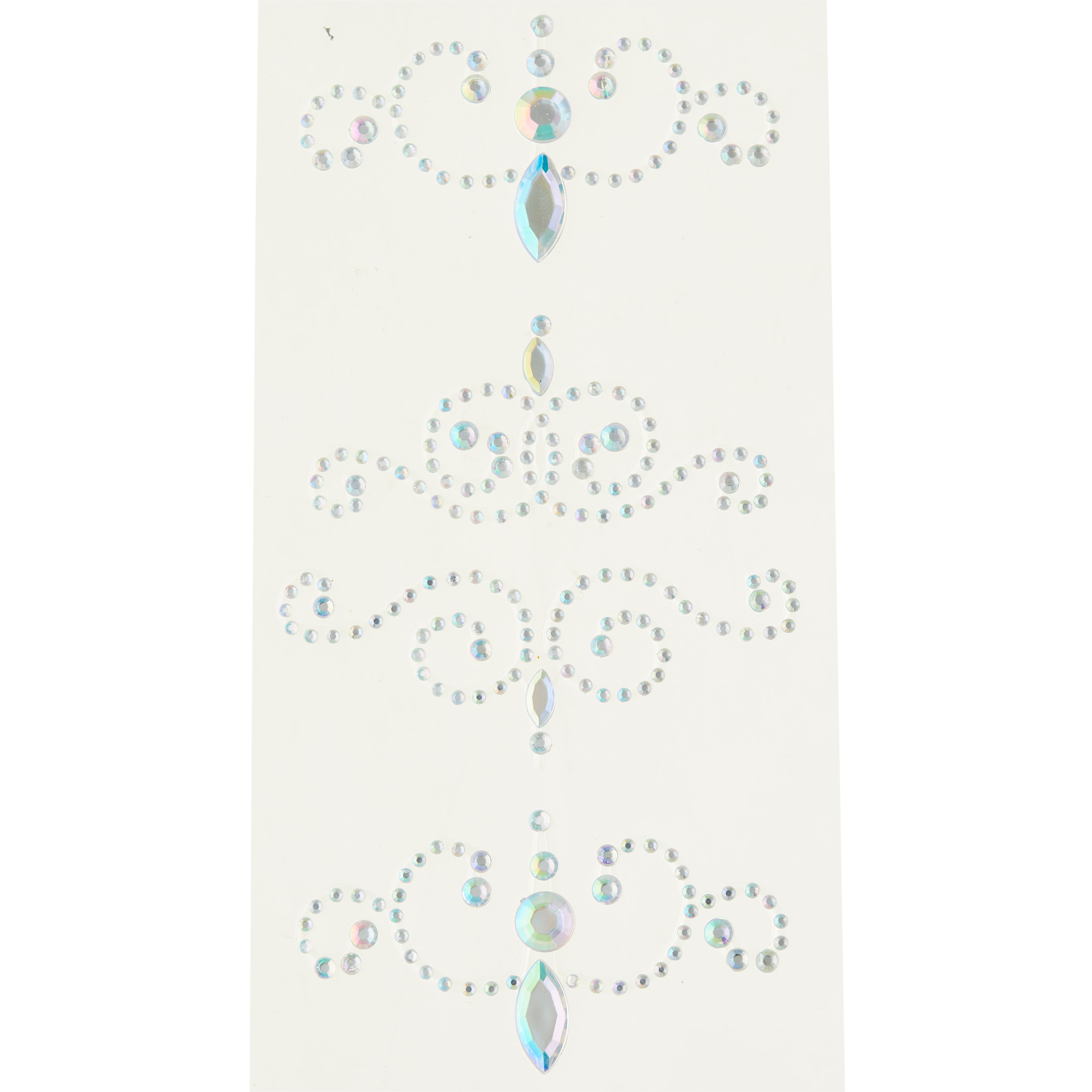 12 Packs: 4 ct. (48 total) Curved Flourish Adhesive Rhinestones by Recollections™