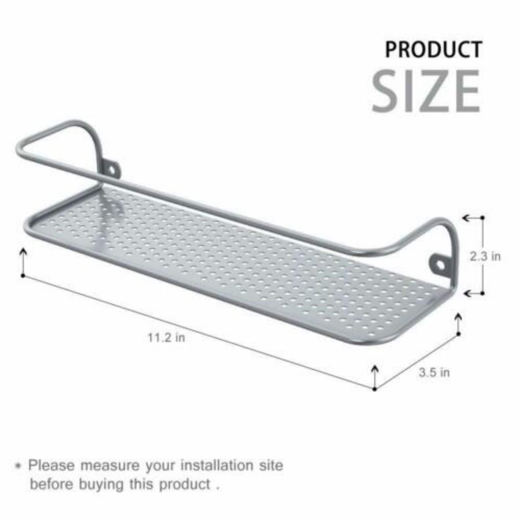 NEX™ Silver Wall-Mount Metal Spice Racks for Kitchen Storage, 4ct.