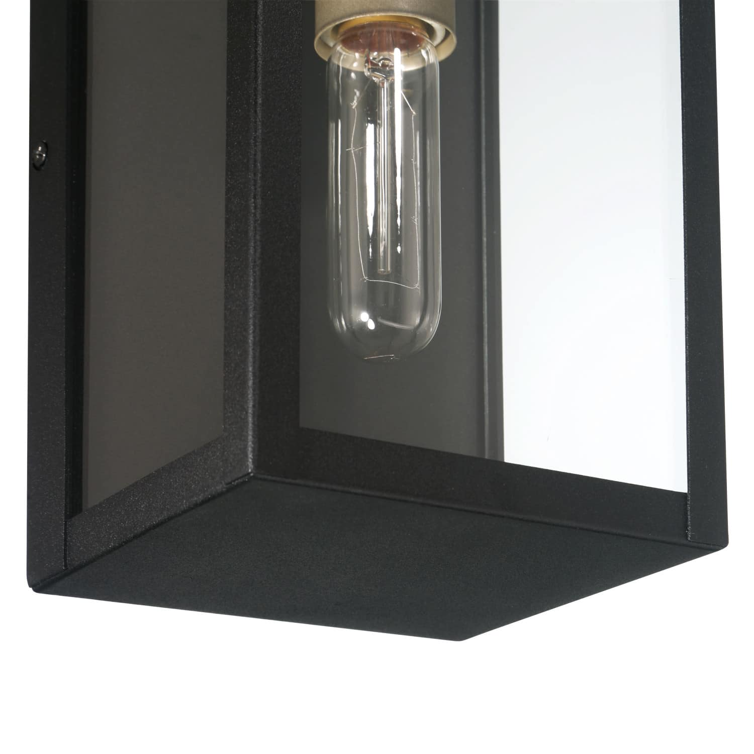 Hello Honey® Lloyd Matte Black Modern Minimalist Metal & Glass Wall Mounted Outdoor Light