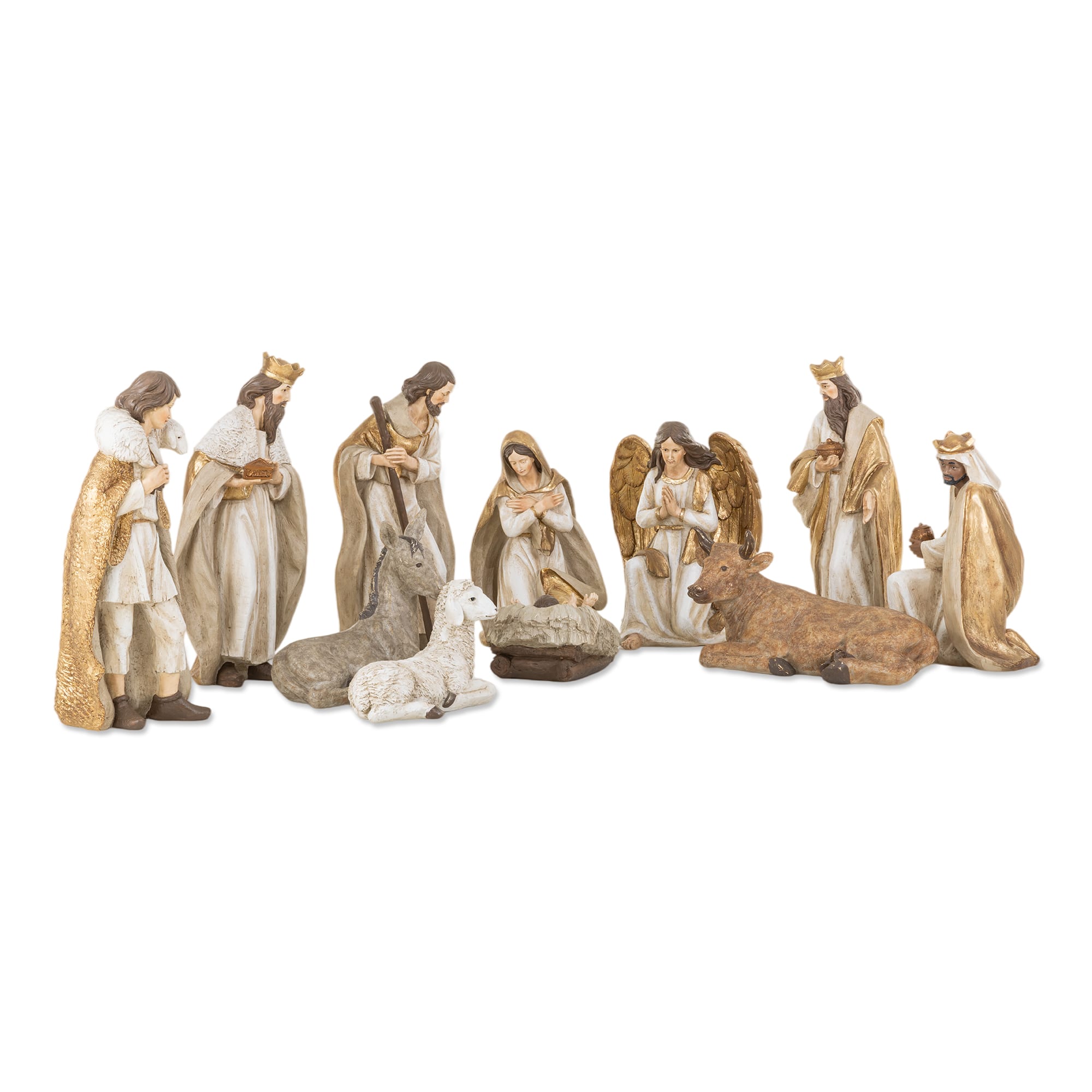 Glitzhome® 31.75" 12-Piece Majestic Oversized Christmas Nativity Figurine Set