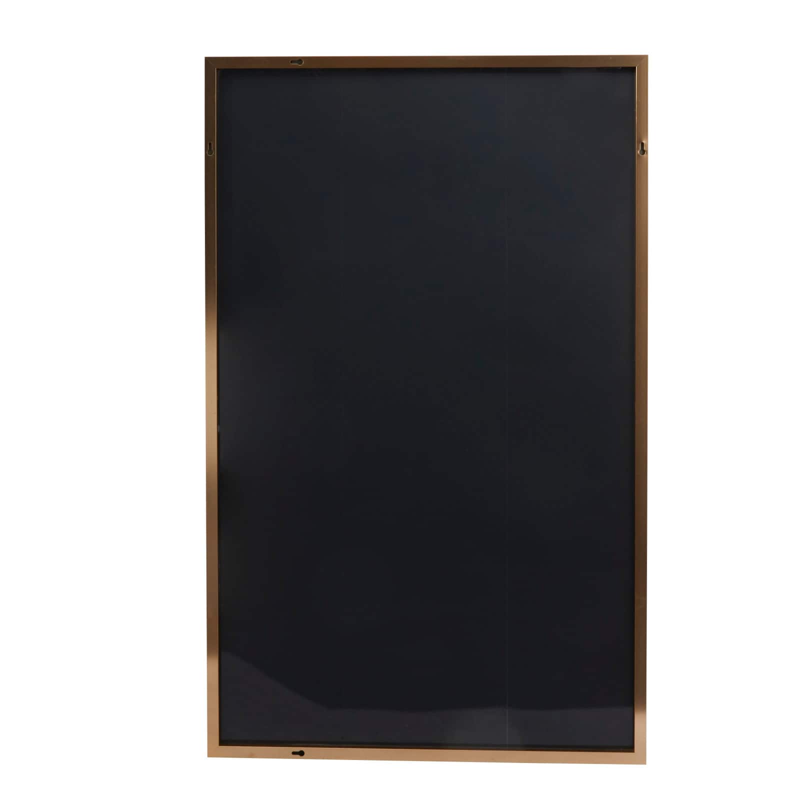 Gold Metal Glam Wall Mirror, 30" x 1" x 47"