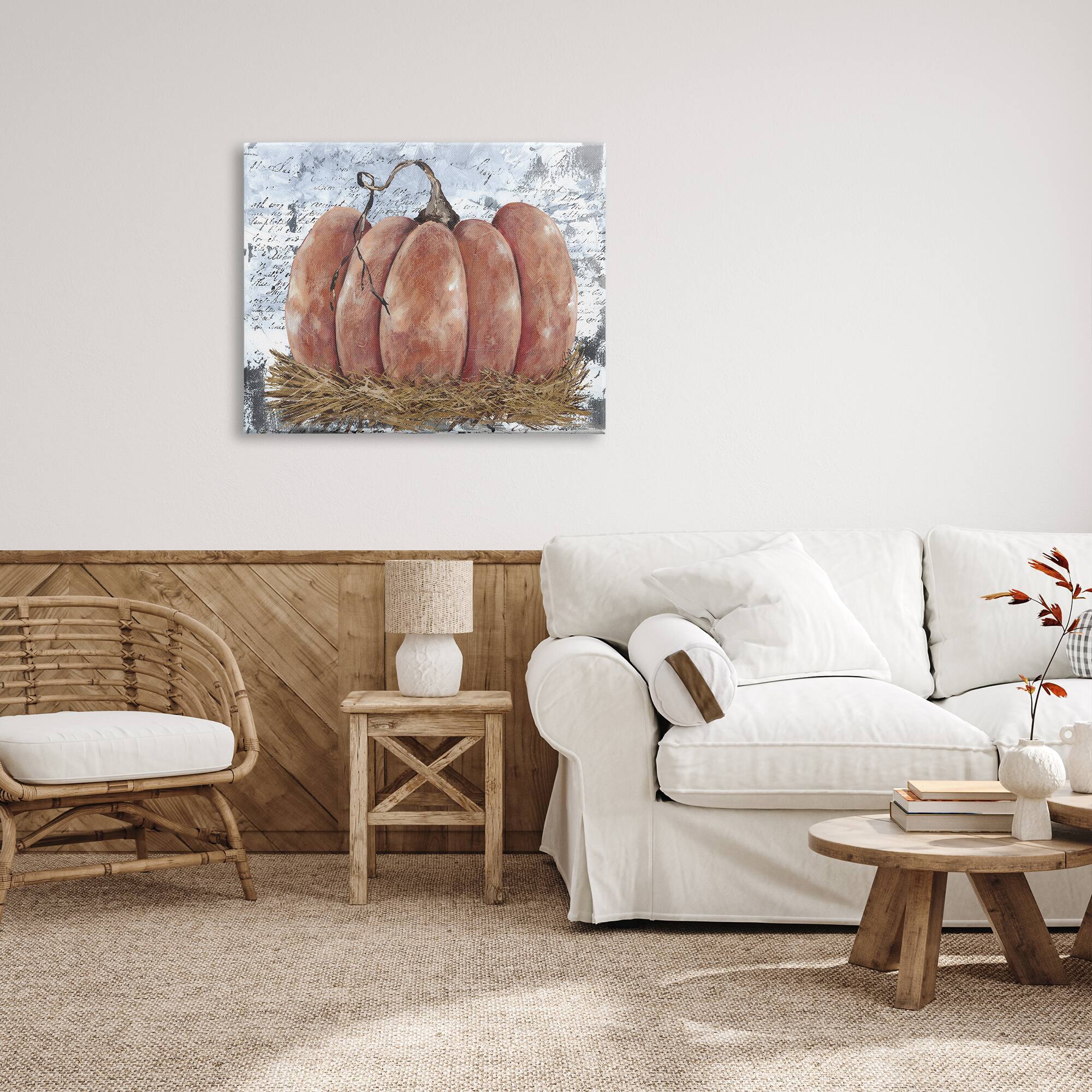 Stupell Industries Abstract Pumpkin Collage Canvas Wall Art