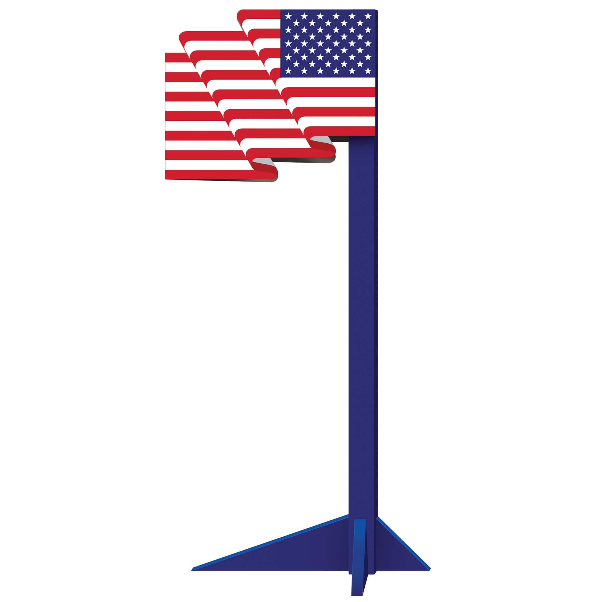Beistle 6.63ft. x 27" 3D American Flag Prop
