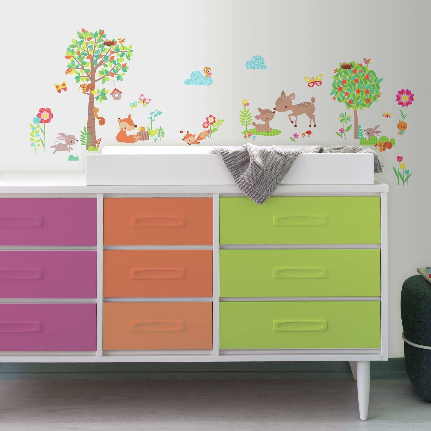 RoomMates Woodland Creatures Peel And Stick Wall Decals