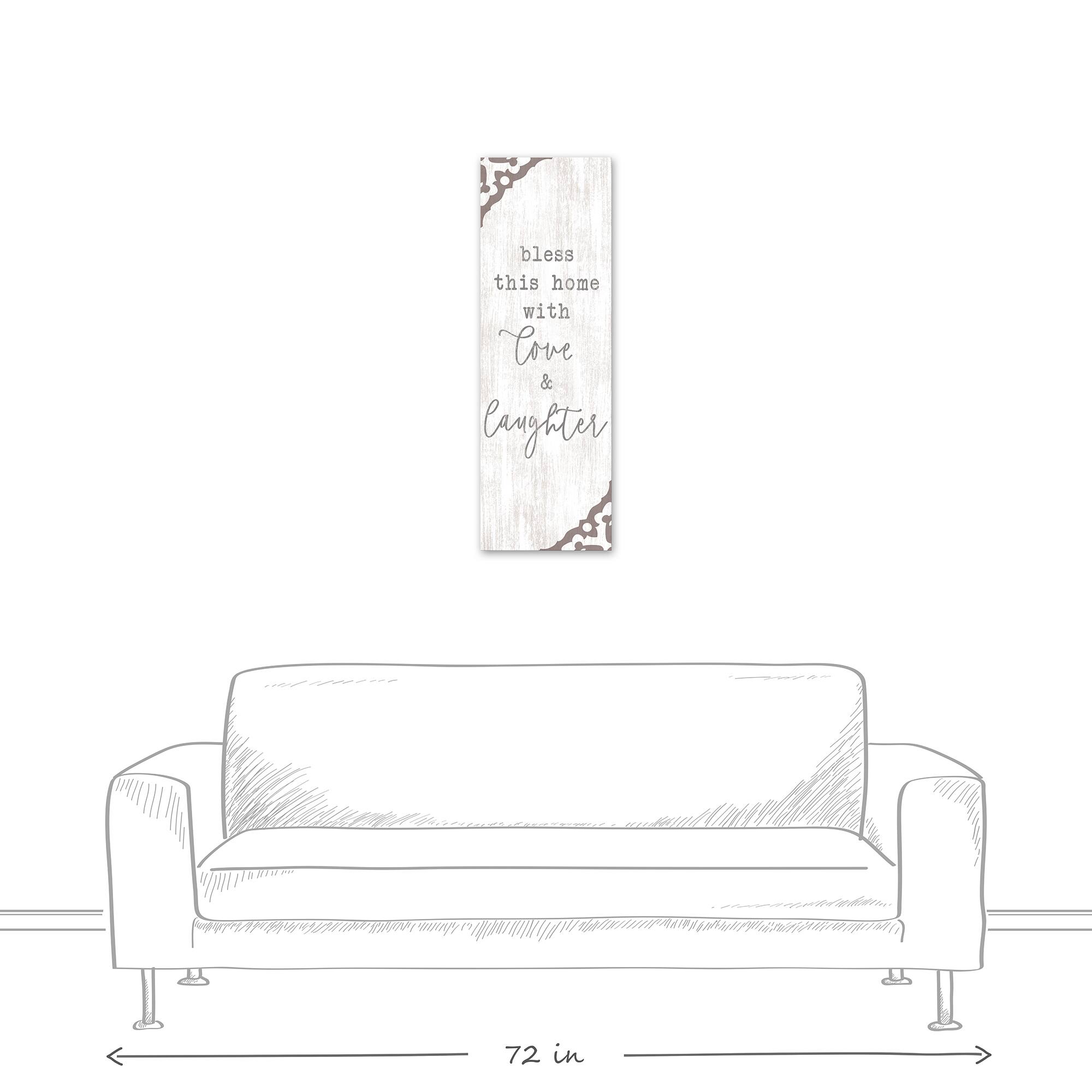 Bless this Home with Love & Laughter Canvas Wall Art