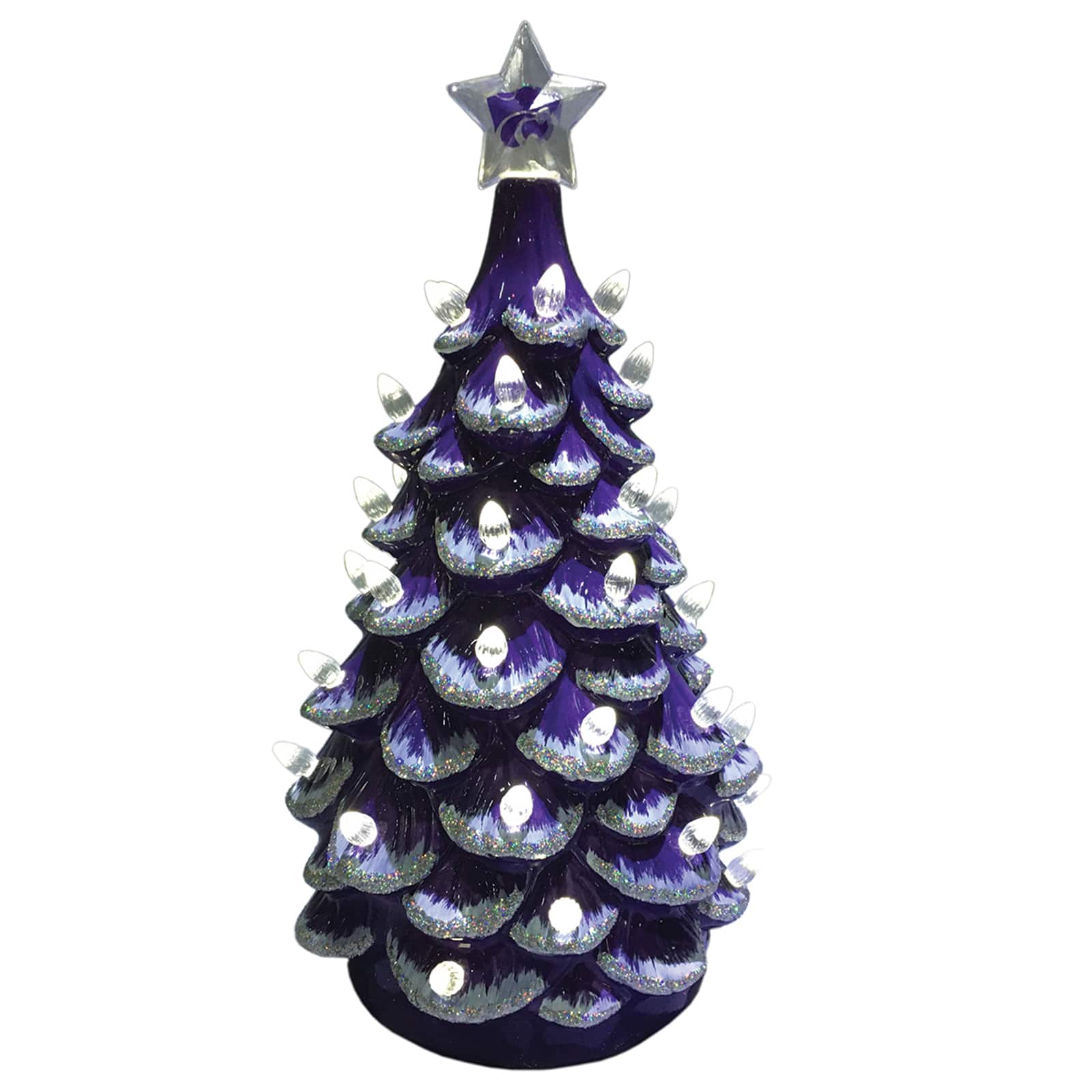 Santa's Workshop 14" NCAA College Team Ceramic LED Christmas Tree By Santasworkshop in Kansas State University | 7" x 7" x 14" | Michaels®
