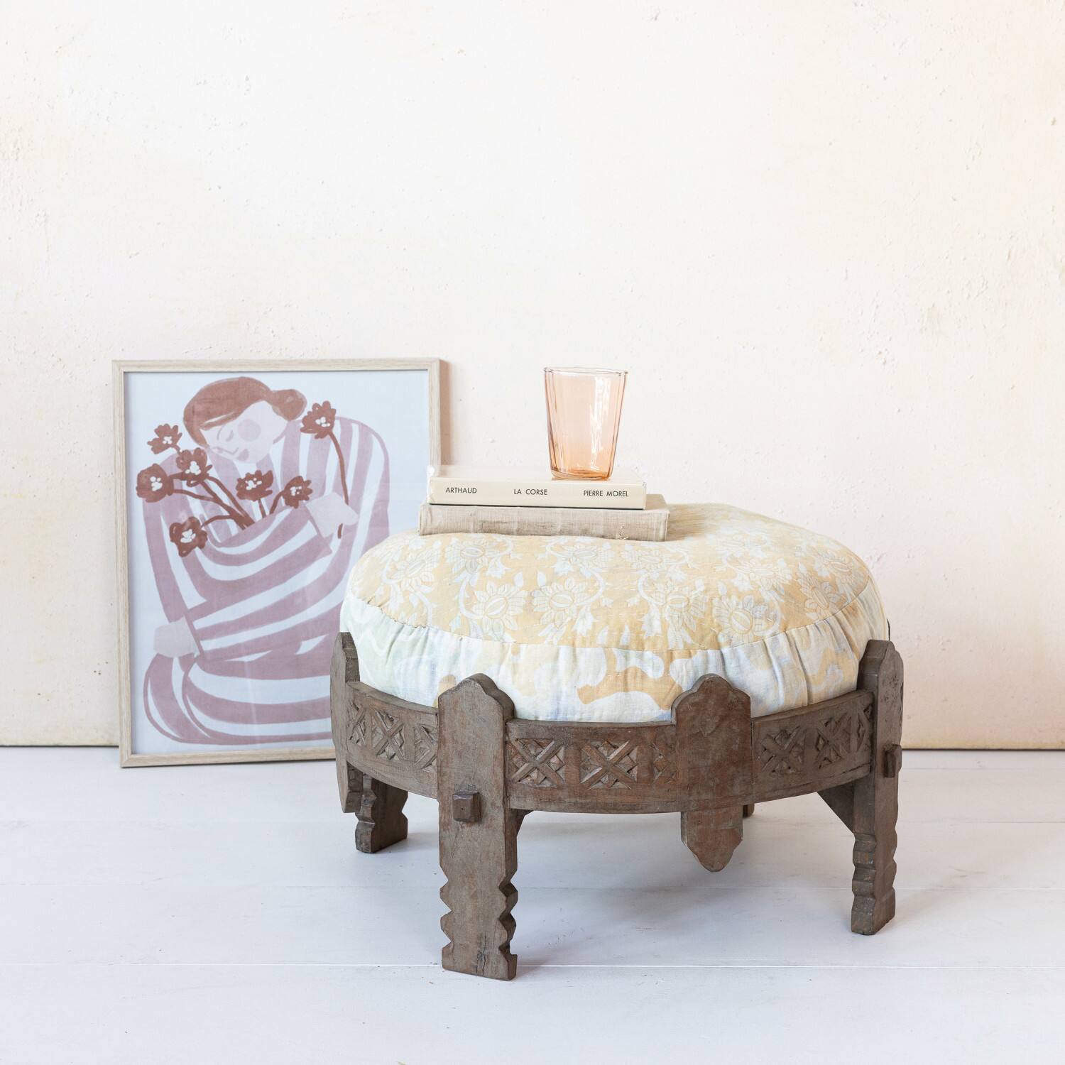 Hello Honey® Multicolor Woman & Flowers Reclaimed Wood & Glass Wall Art