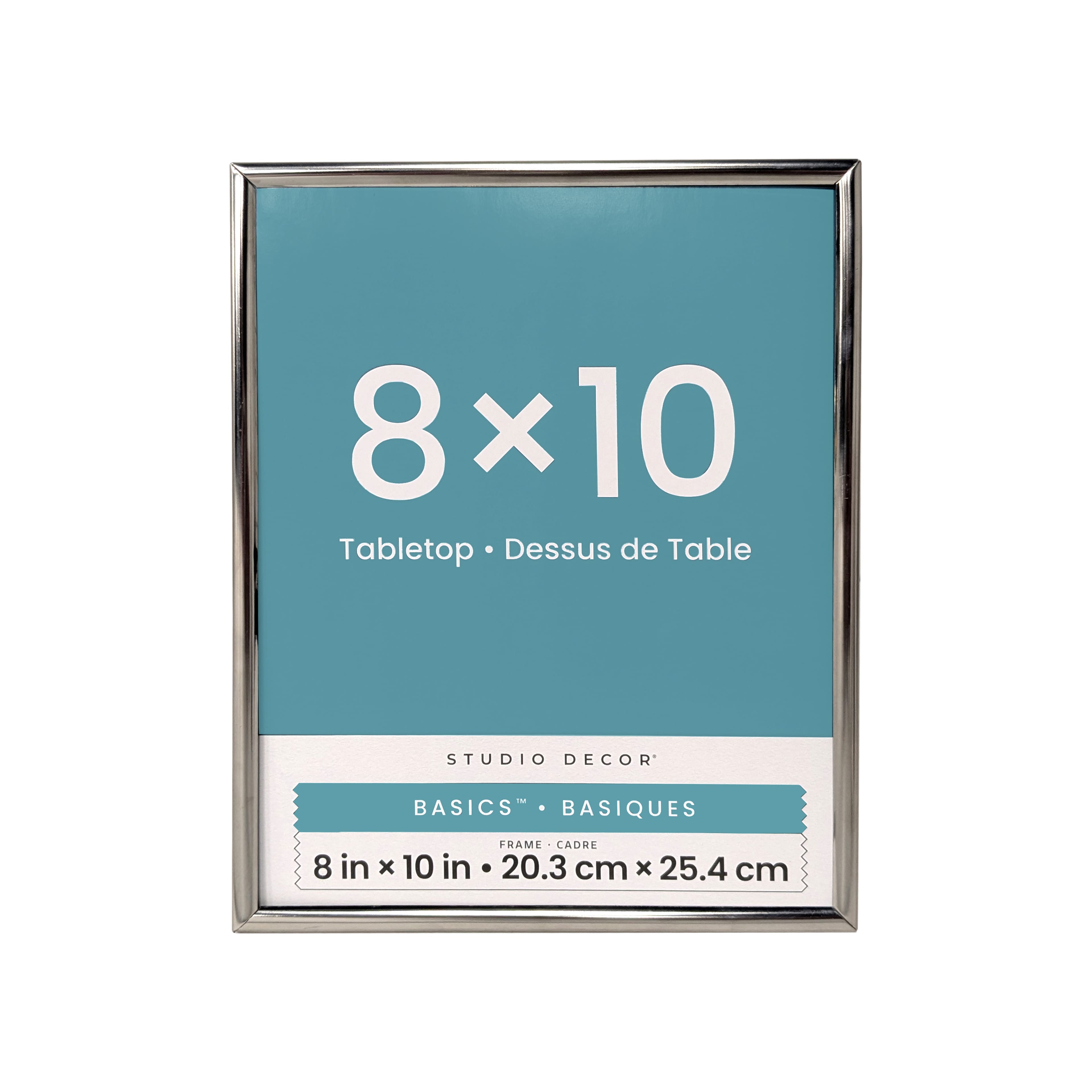 Basics™ 8" x 10" Silver Rounded Metal Frame by Studio Décor®