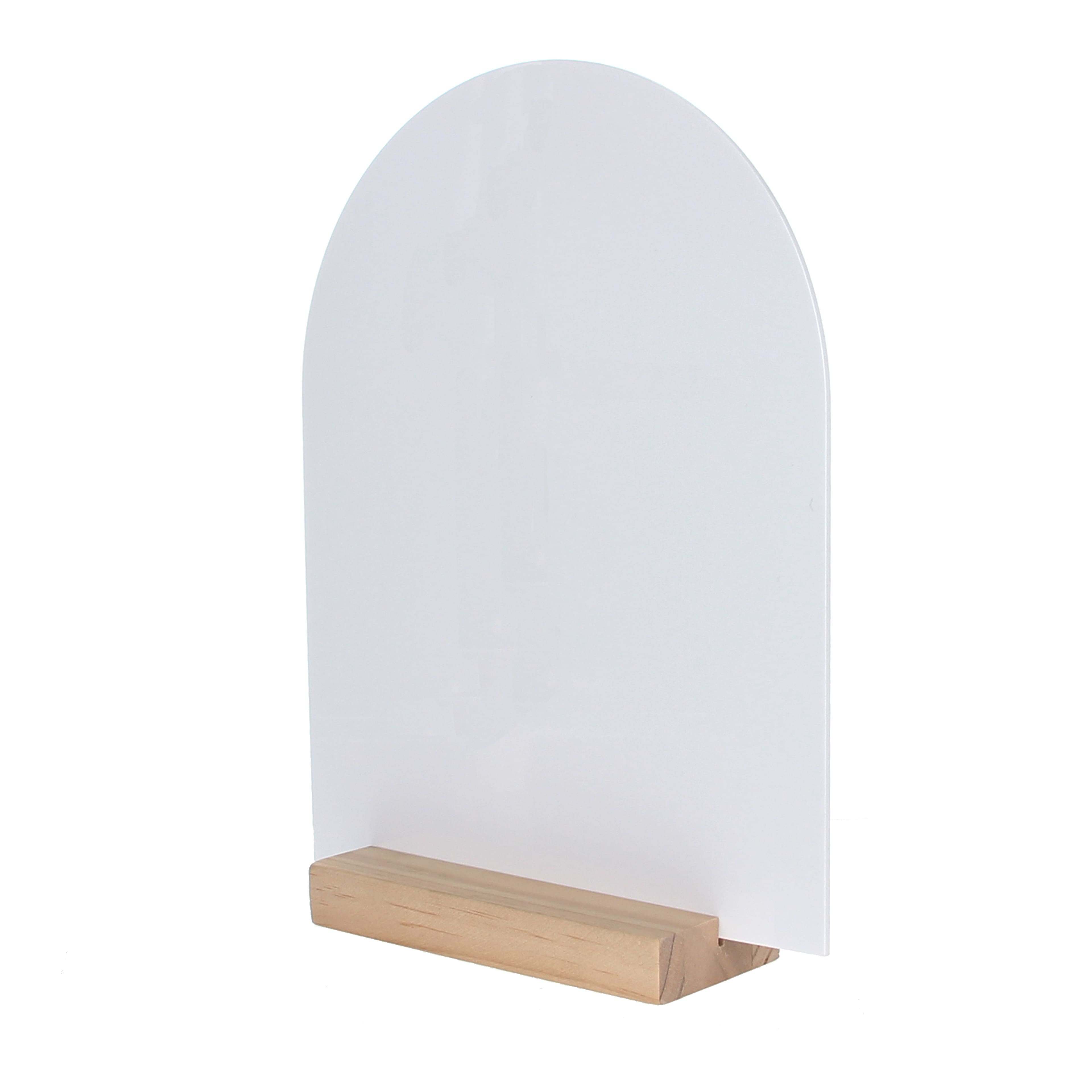 8 Pack: 10.5" Acrylic Sign with Wood Stand by Make Market®