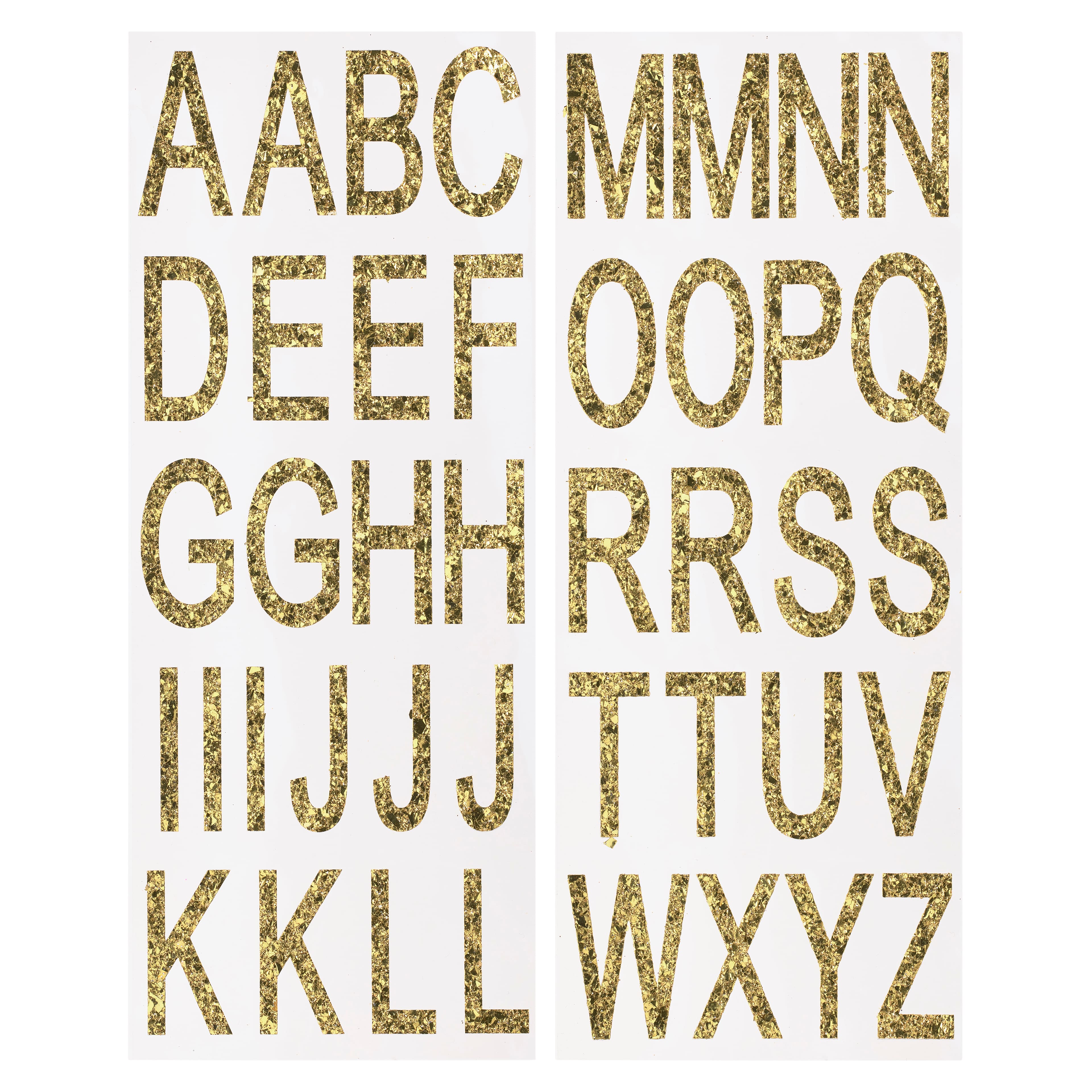 12 Pack: Gold Chunky Glitter Alphas by Recollections™