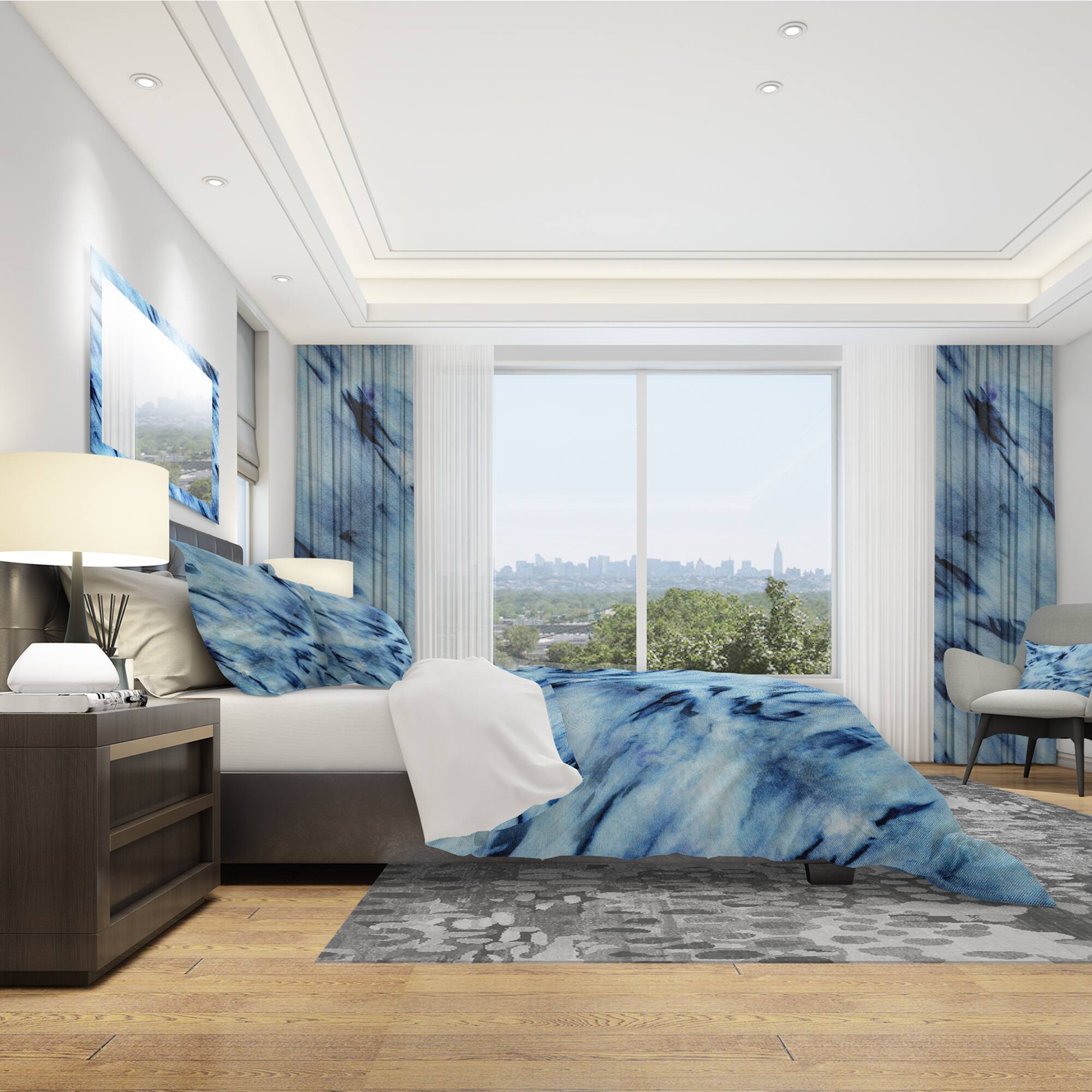 Designart 'Tie Dye' Modern & Contemporary Bedding Set - Duvet Cover & Shams