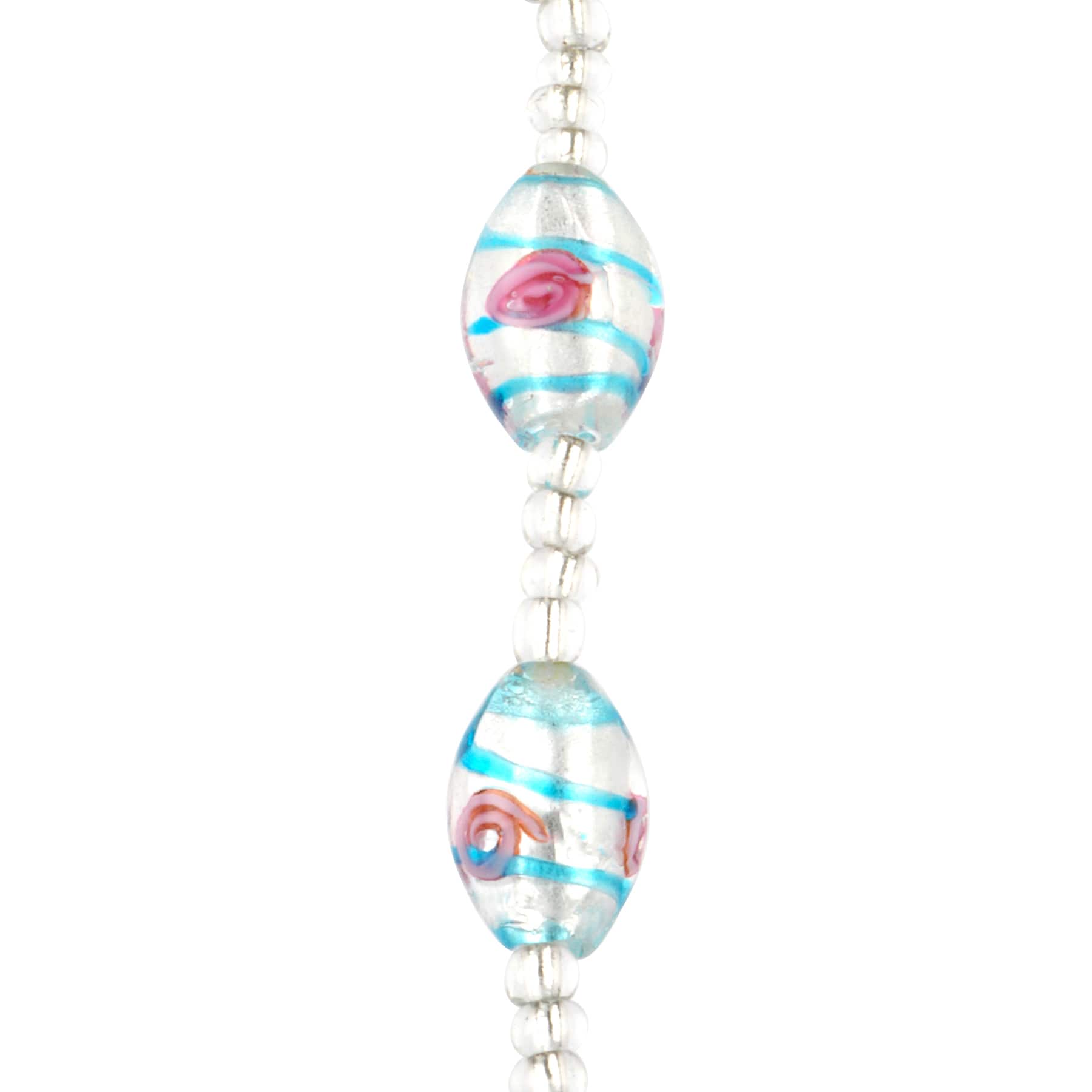 Flower Oval Lampwork Glass Bead Mix by Bead Landing™