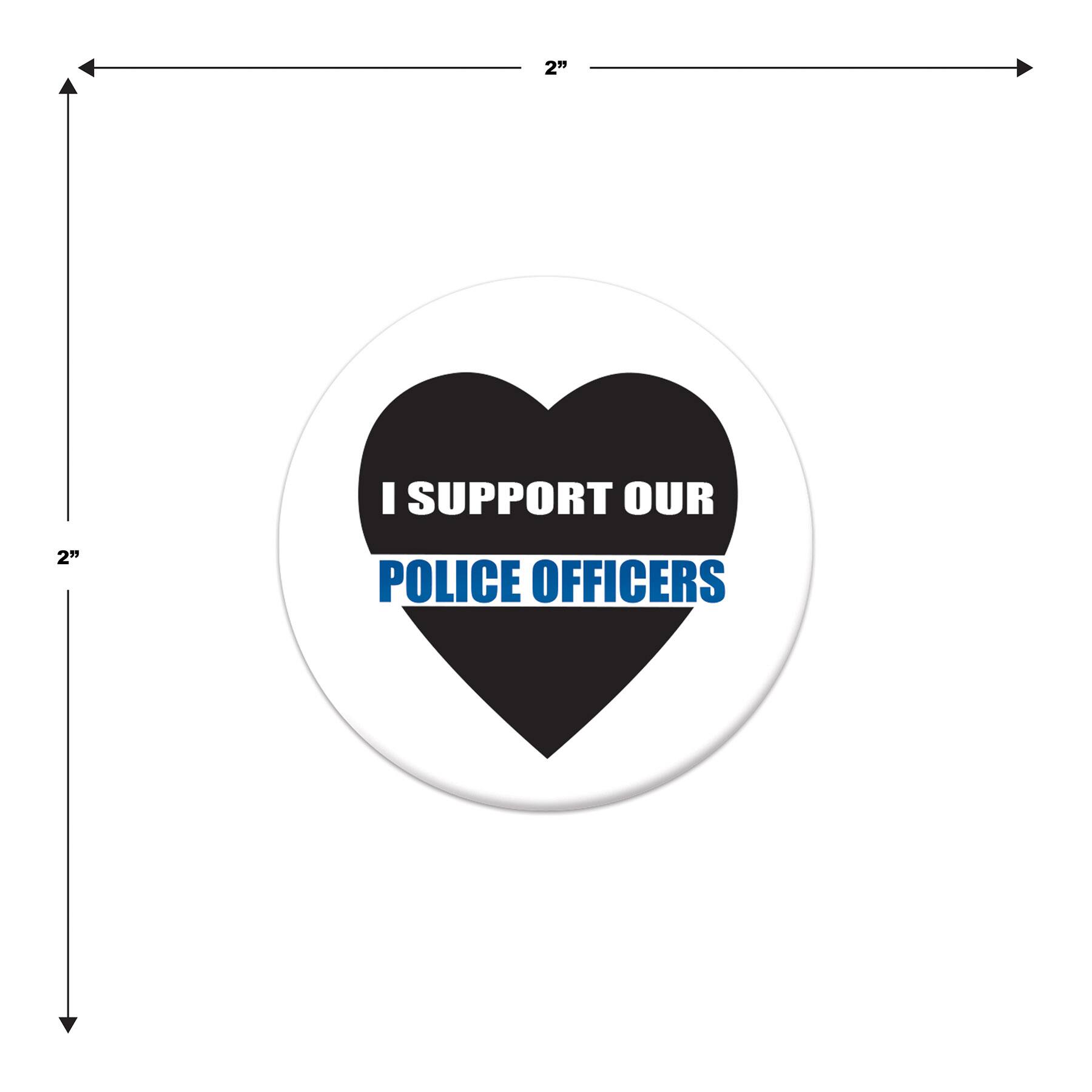 Beistle 2" I Support Our Police Officers Buttons, 6ct.