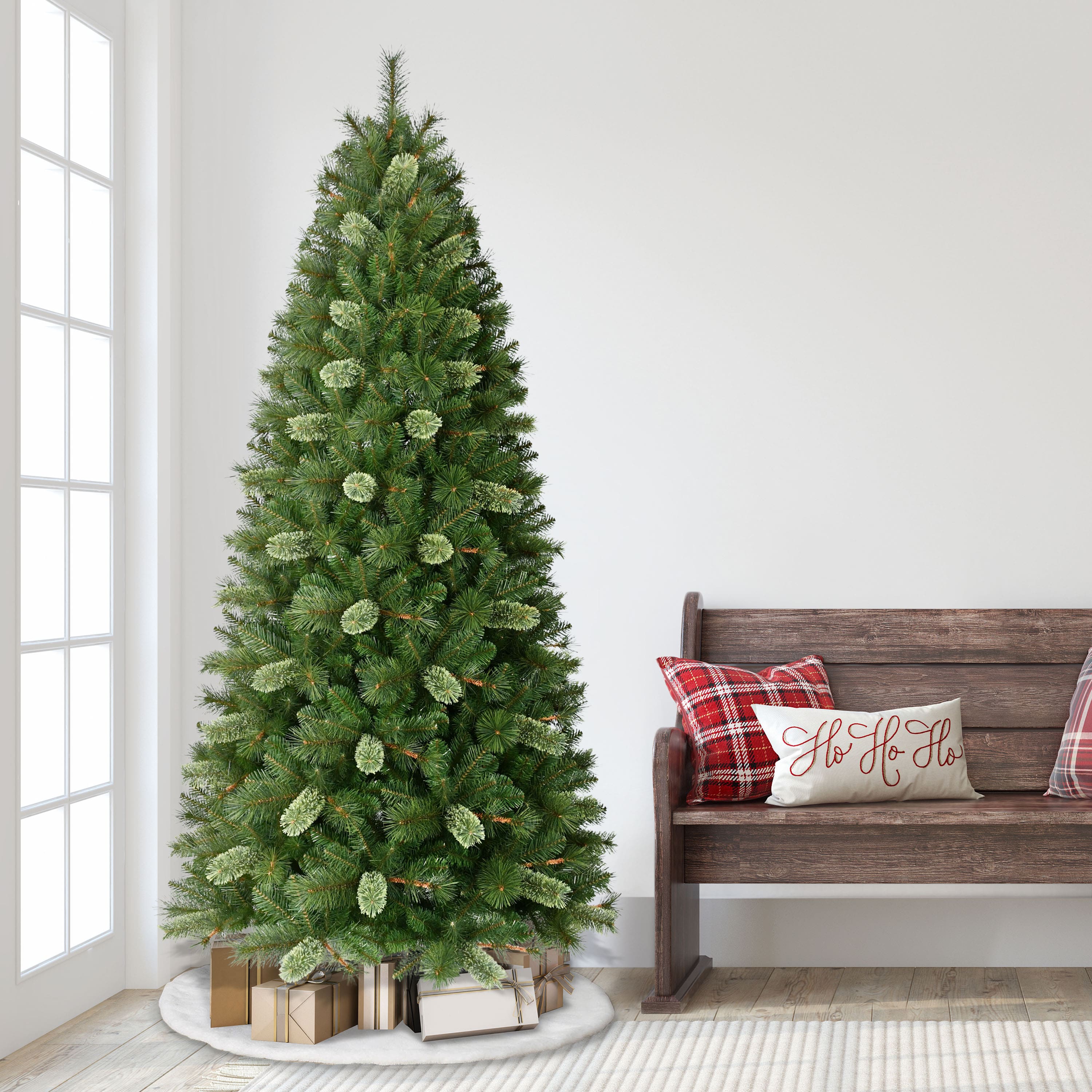 7.5ft. Unlit Slim Teton Pine Artificial Christmas Tree