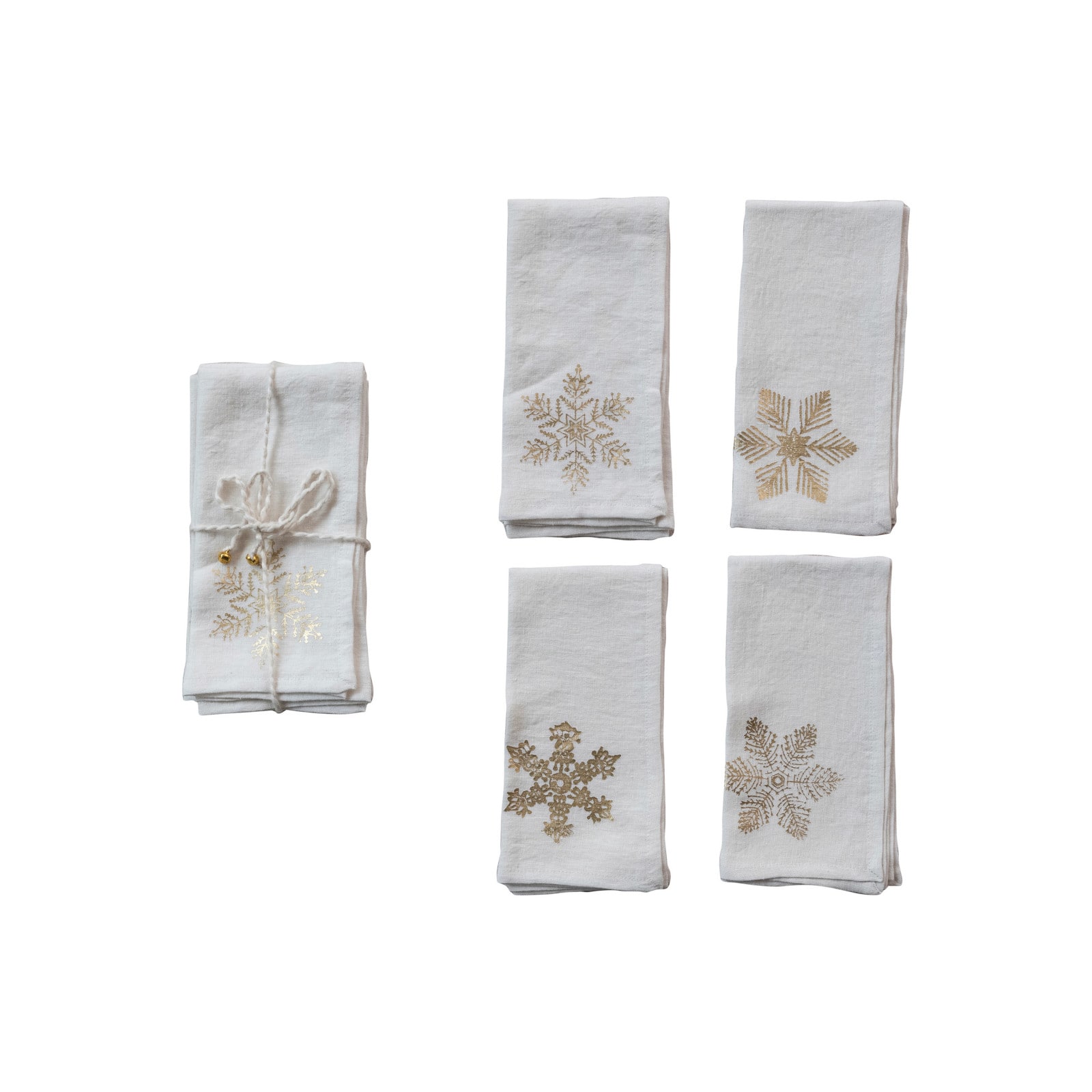 Hello Honey® 18" Linen Snowflake Napkin Set