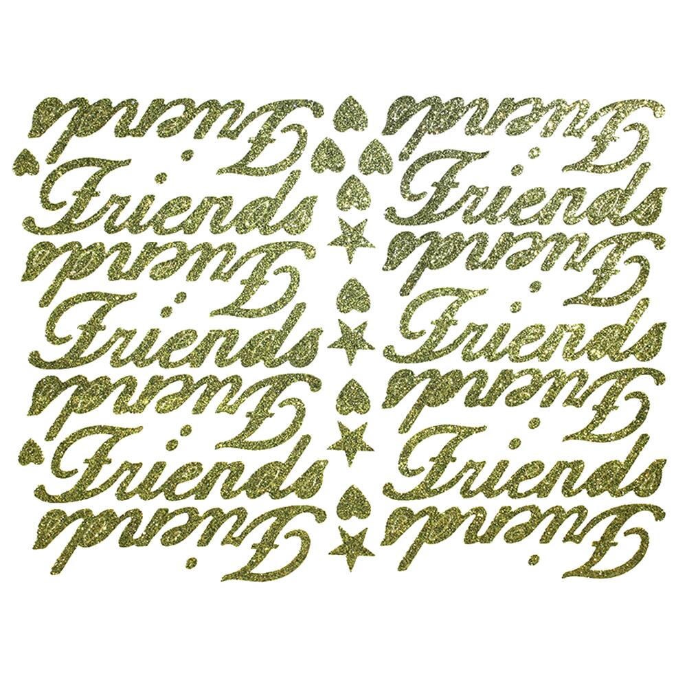 JAM Paper Friends Gold Script Floral Accessory