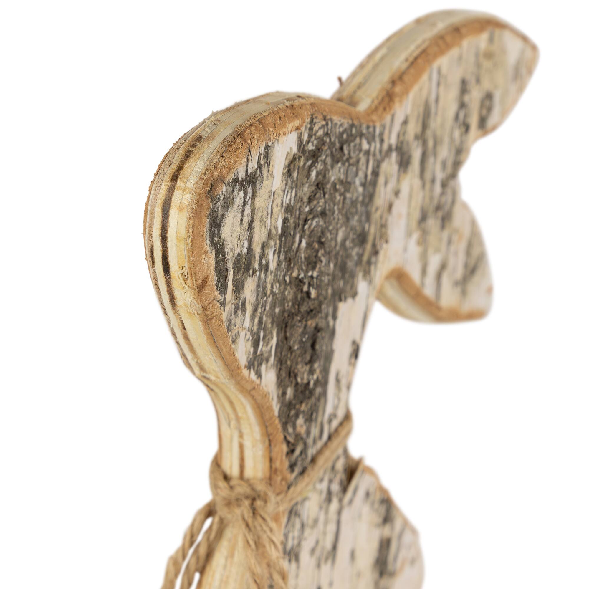 12" Rustic Wooden Rabbit Silhouette Easter Accent
