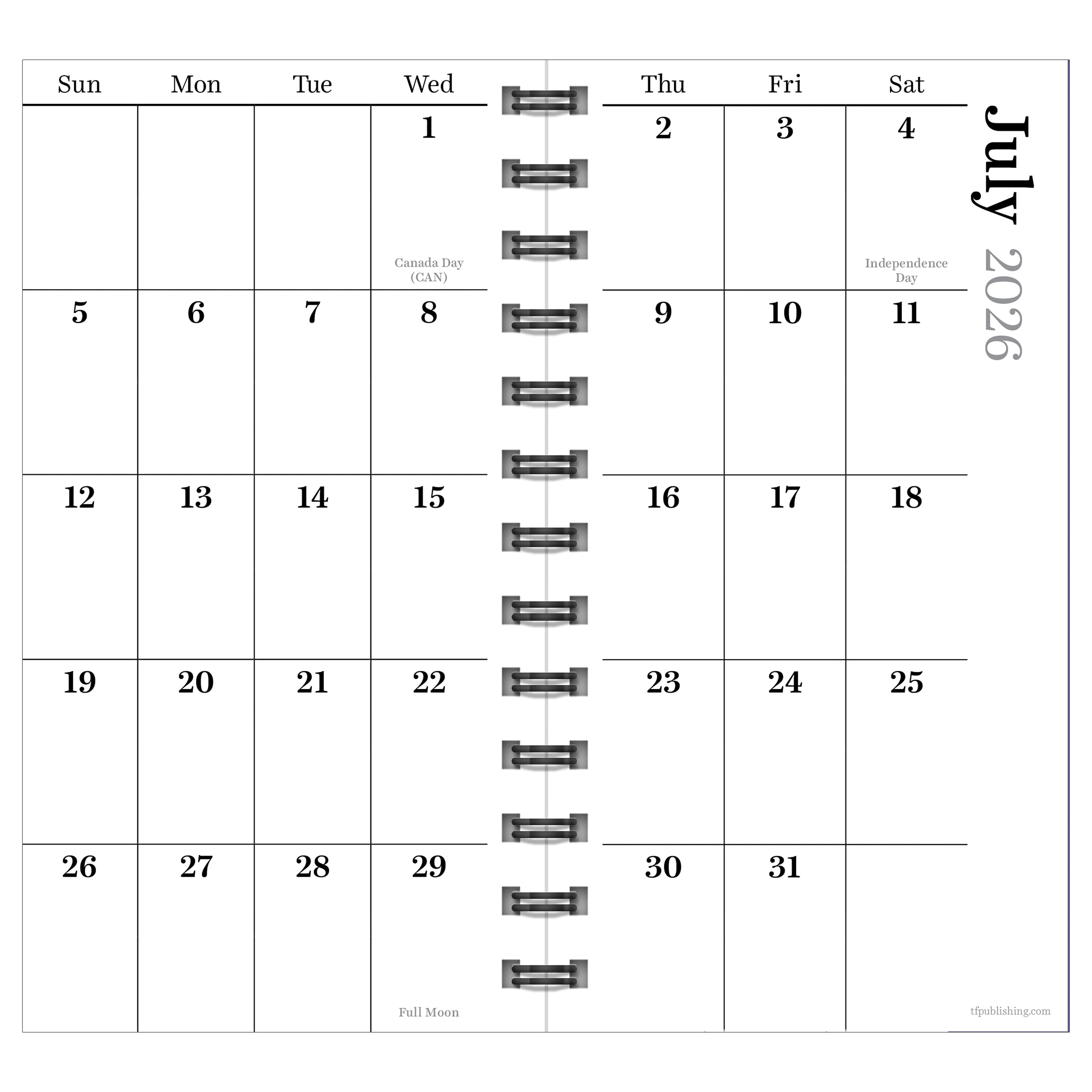 TF Publishing Midnight Purple Small 2026-27 Weekly Monthly Planner