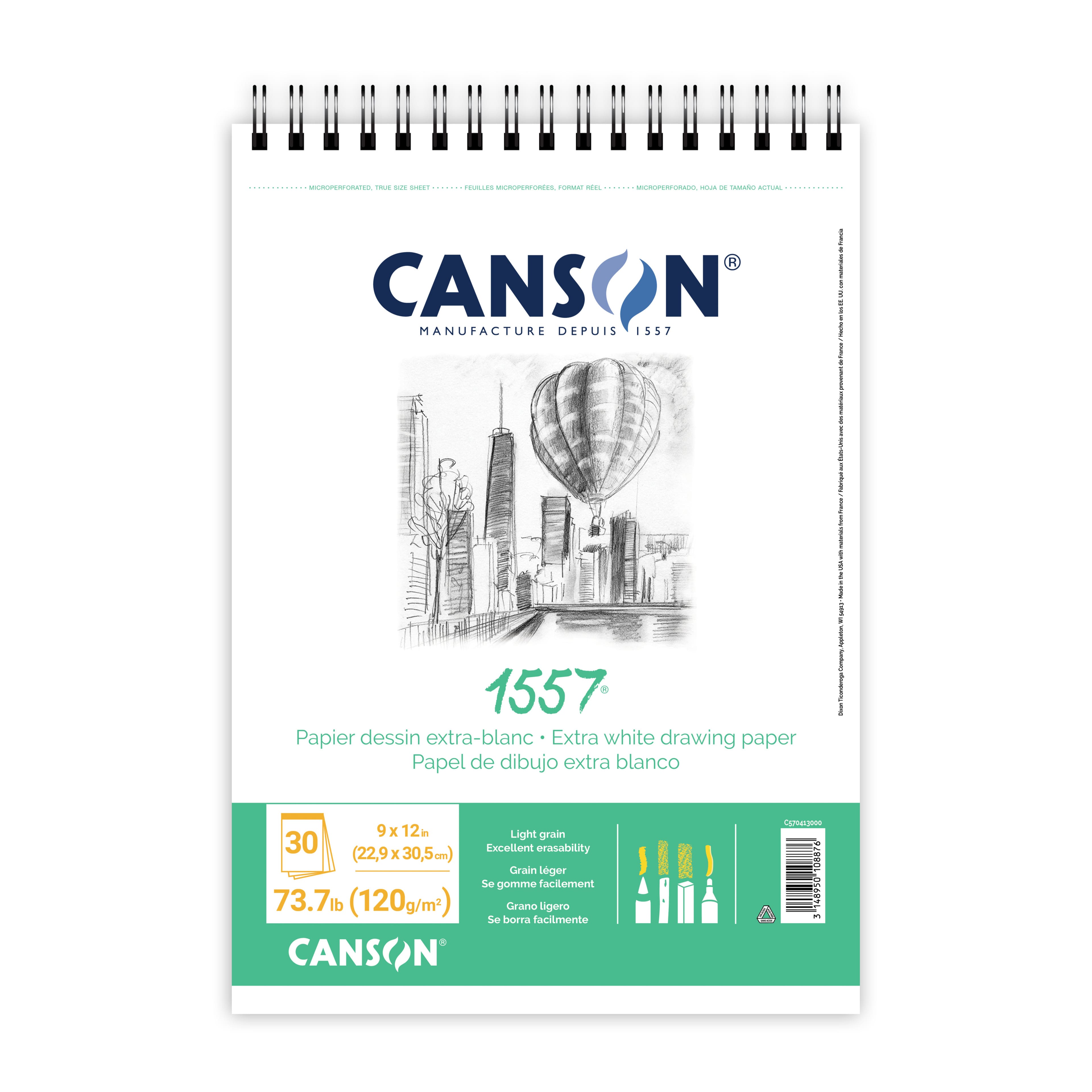 Canson® 1557® Drawing Paper Pad, 9" x 12"