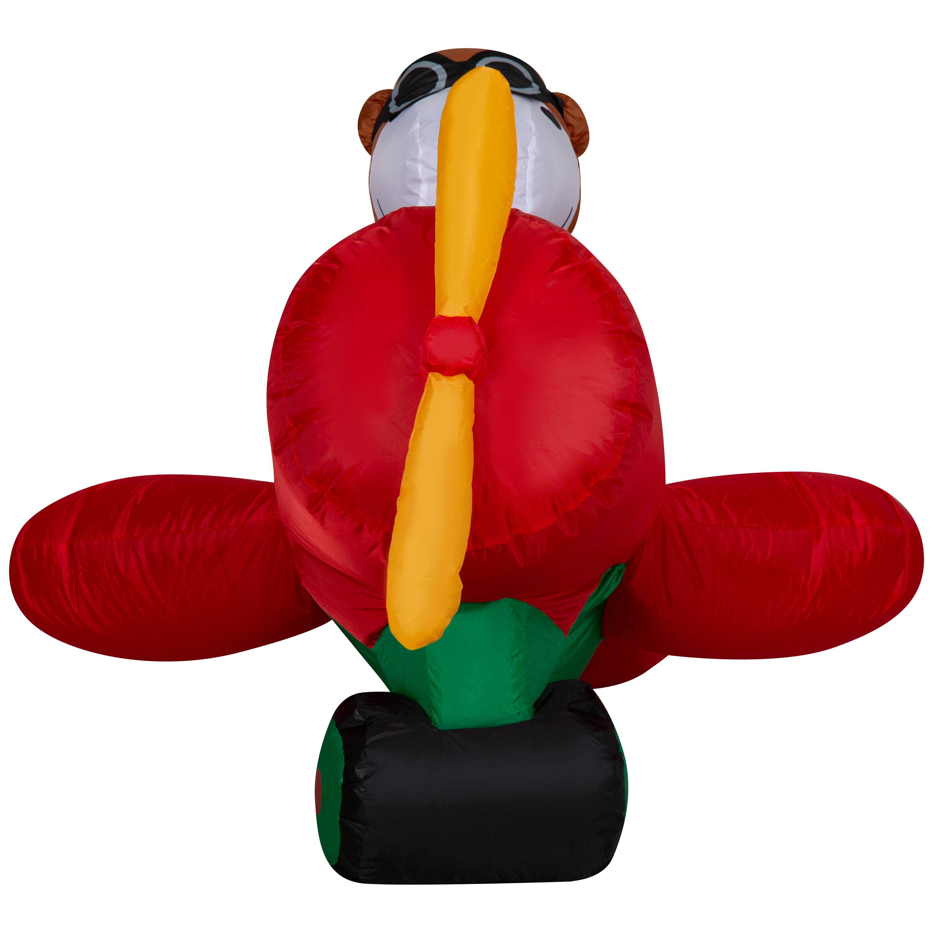 2.5ft. Airblown® Inflatable Peanuts® Snoopy in Airplane Christmas Light Décor