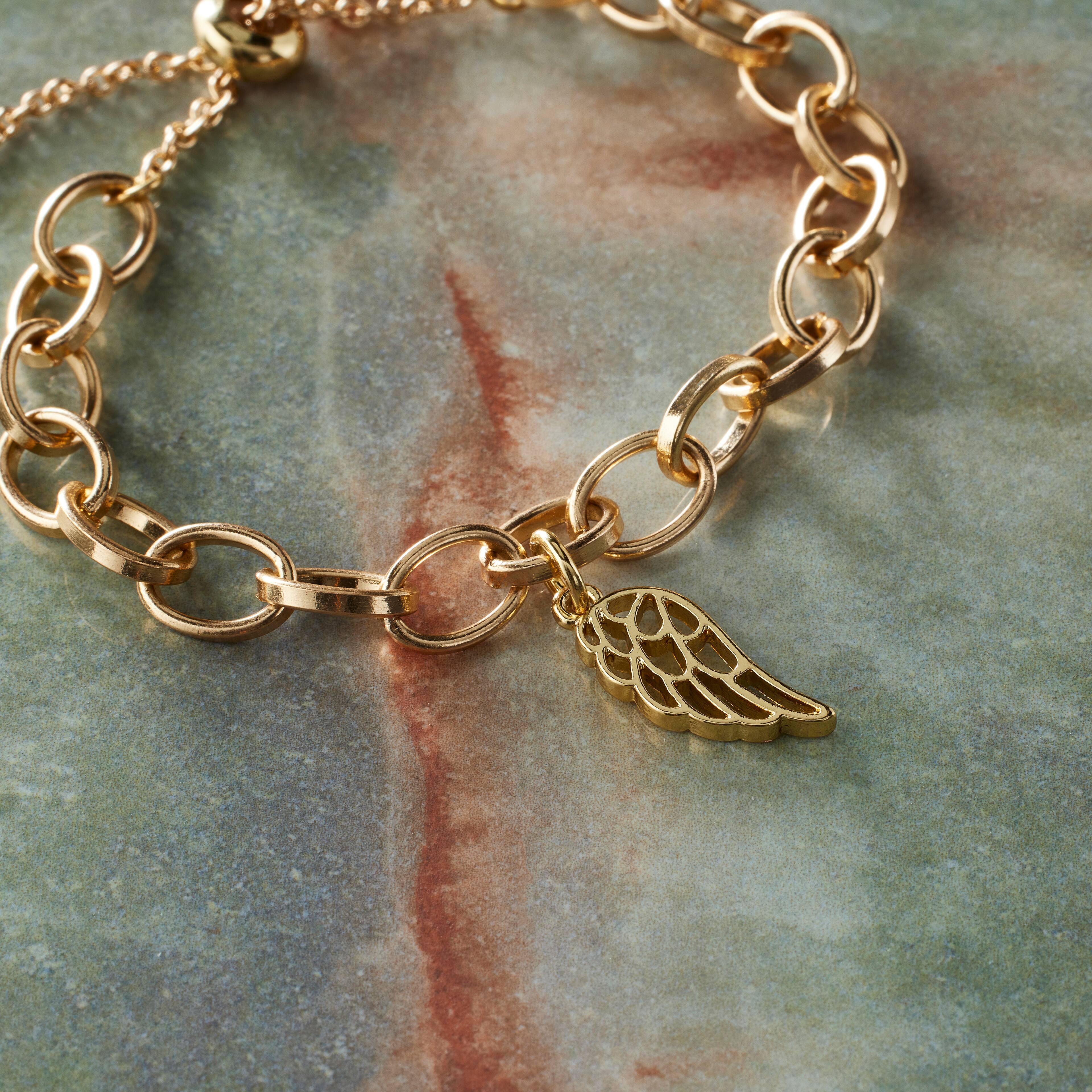 12 Pack: 14K Gold Plated Wing Charm by Bead Landing™