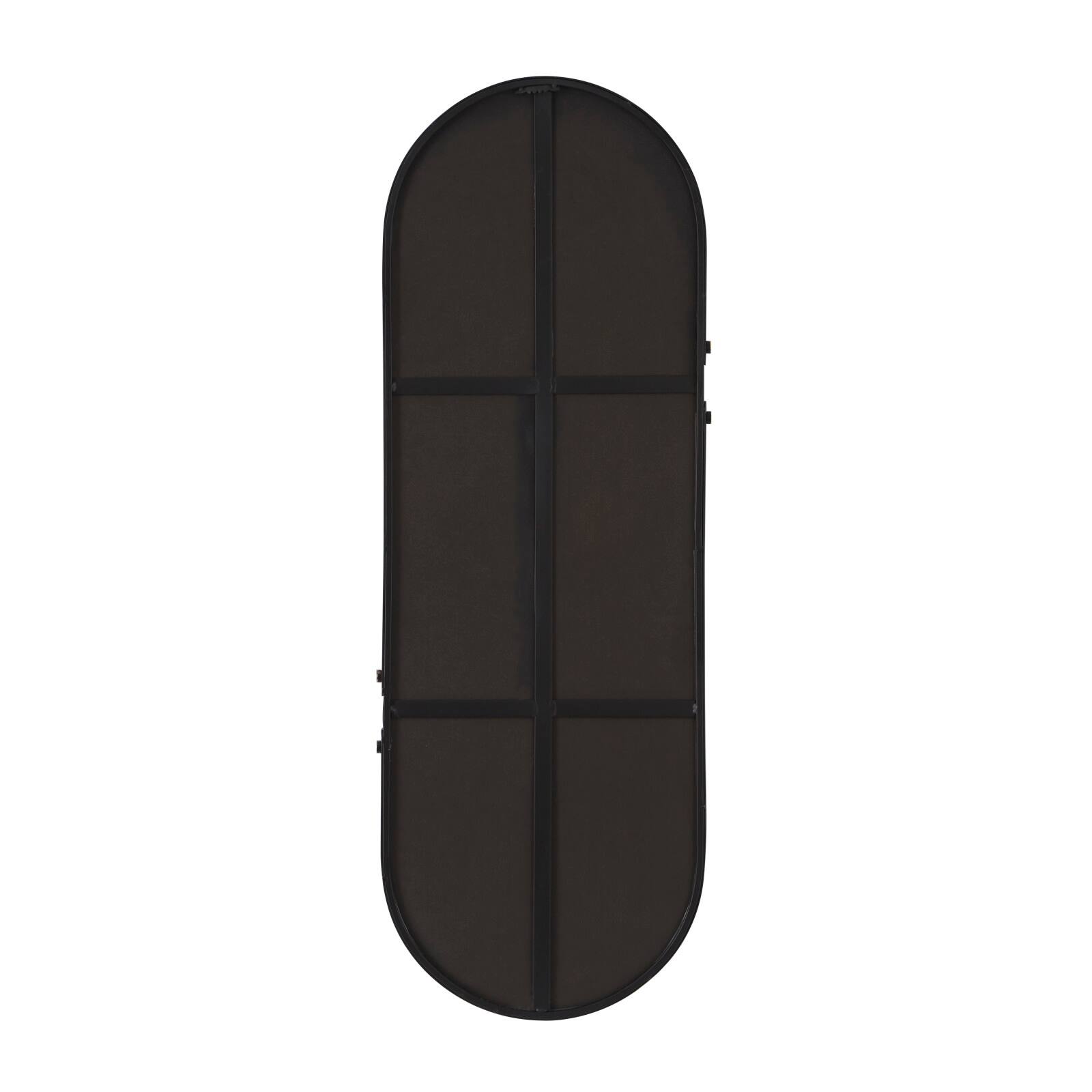 CosmoLiving by Cosmopolitan Black Metal Oval Wall Mirror 15" x 2" x 43"