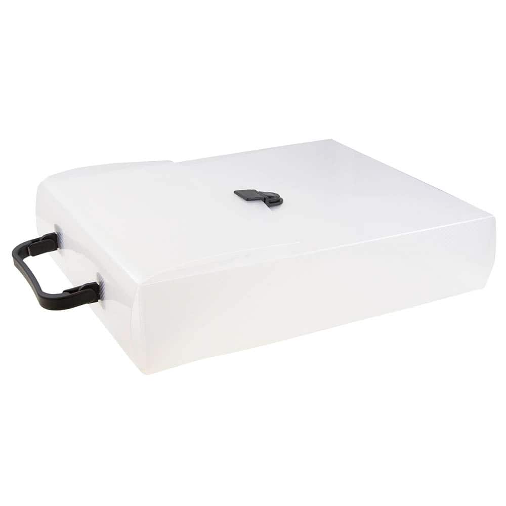 JAM Paper 9.25" x 12" Clear Vertical Buckle Closure Briefcase