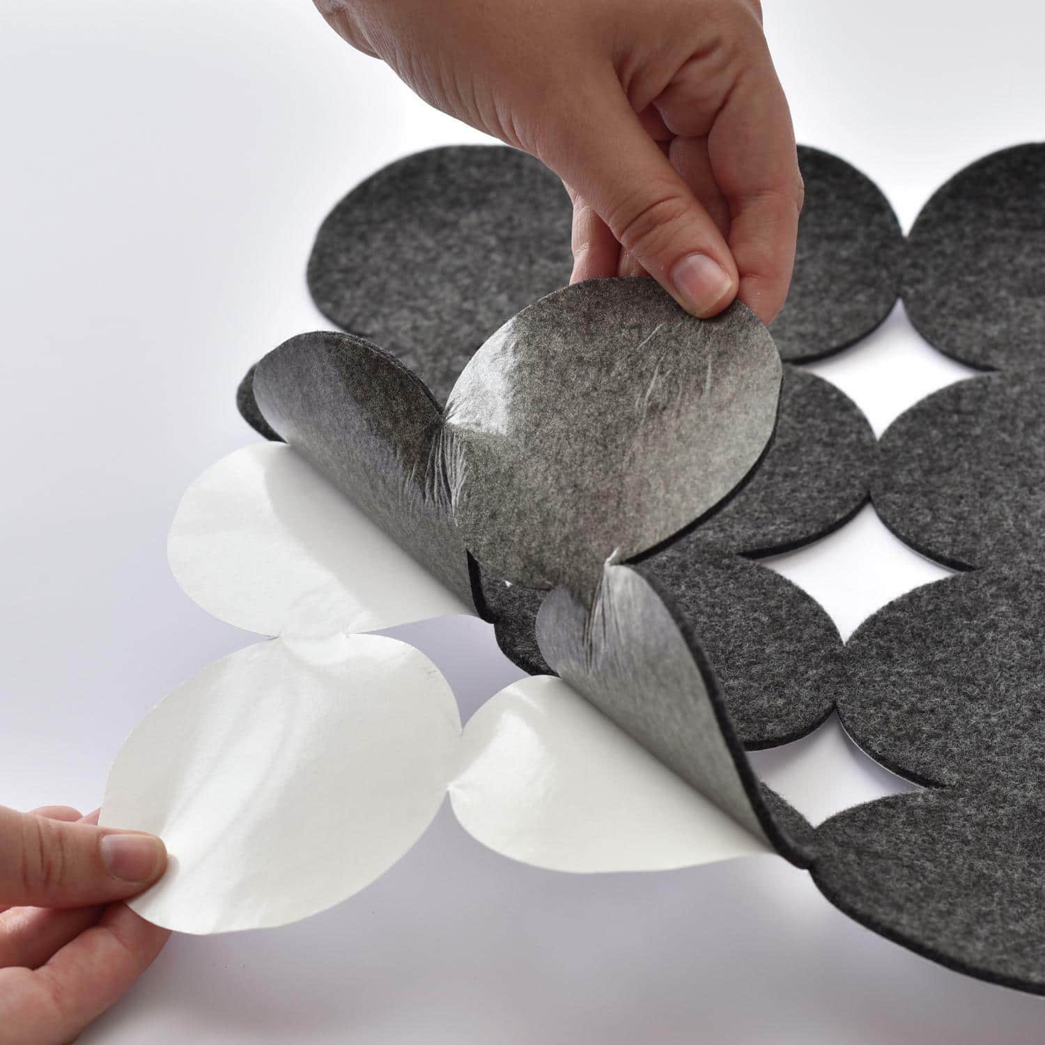 RoomMates Charcoal Modern Circles Acoustical Peel & Stick Tiles