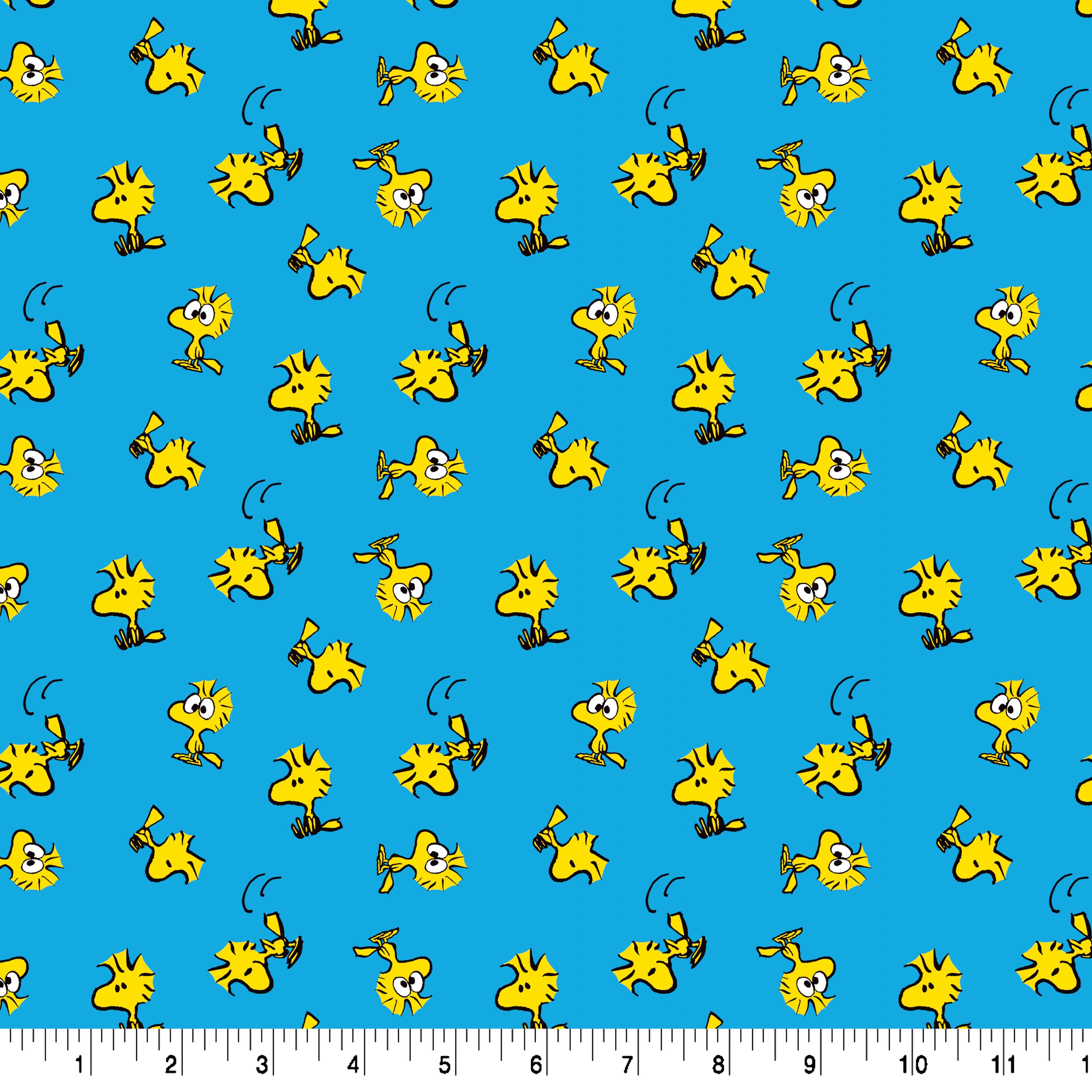Peanuts® Woodstock Blue Cotton Fabric