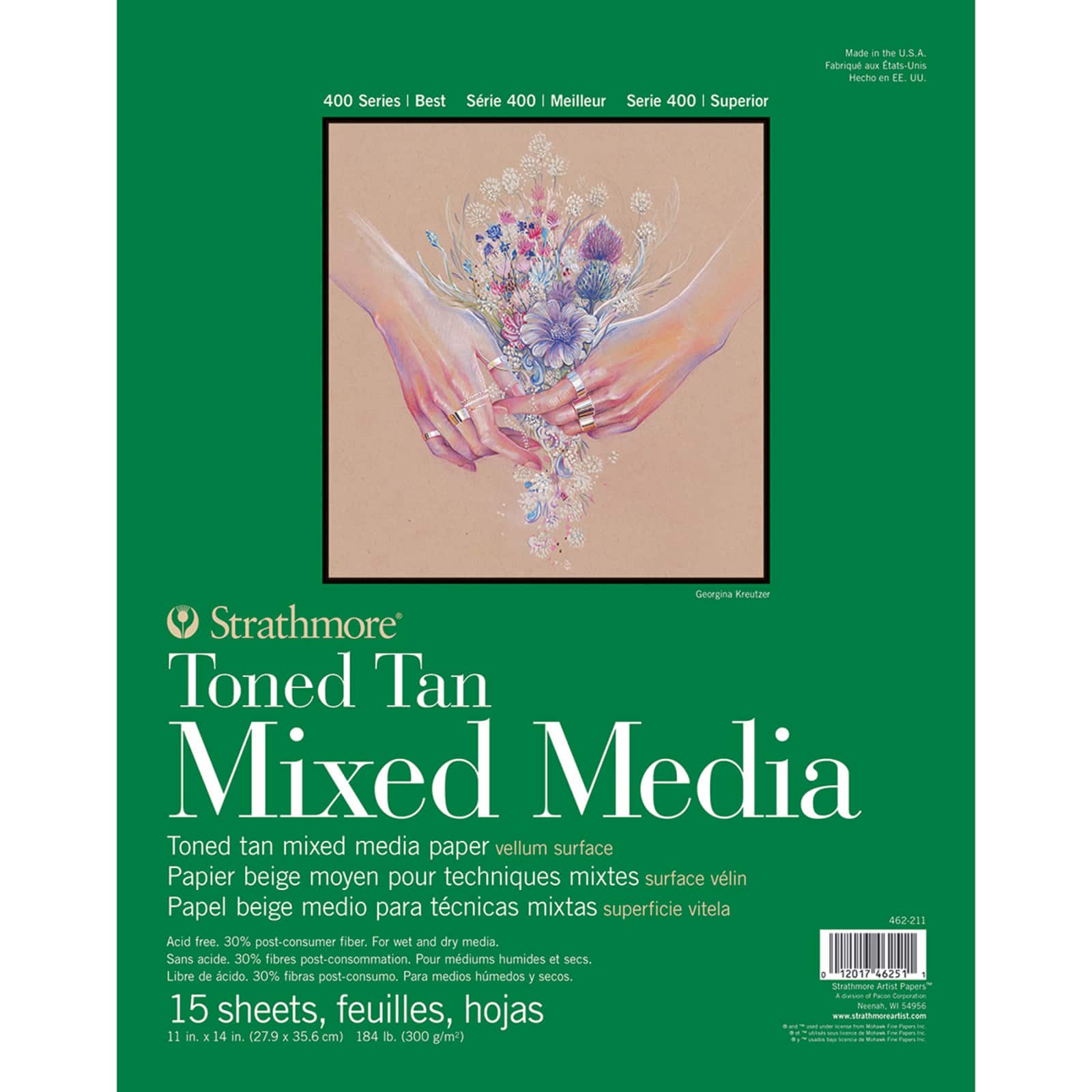 Strathmore® 400 Series Recycled Toned Tan Mixed Media Paper Pad