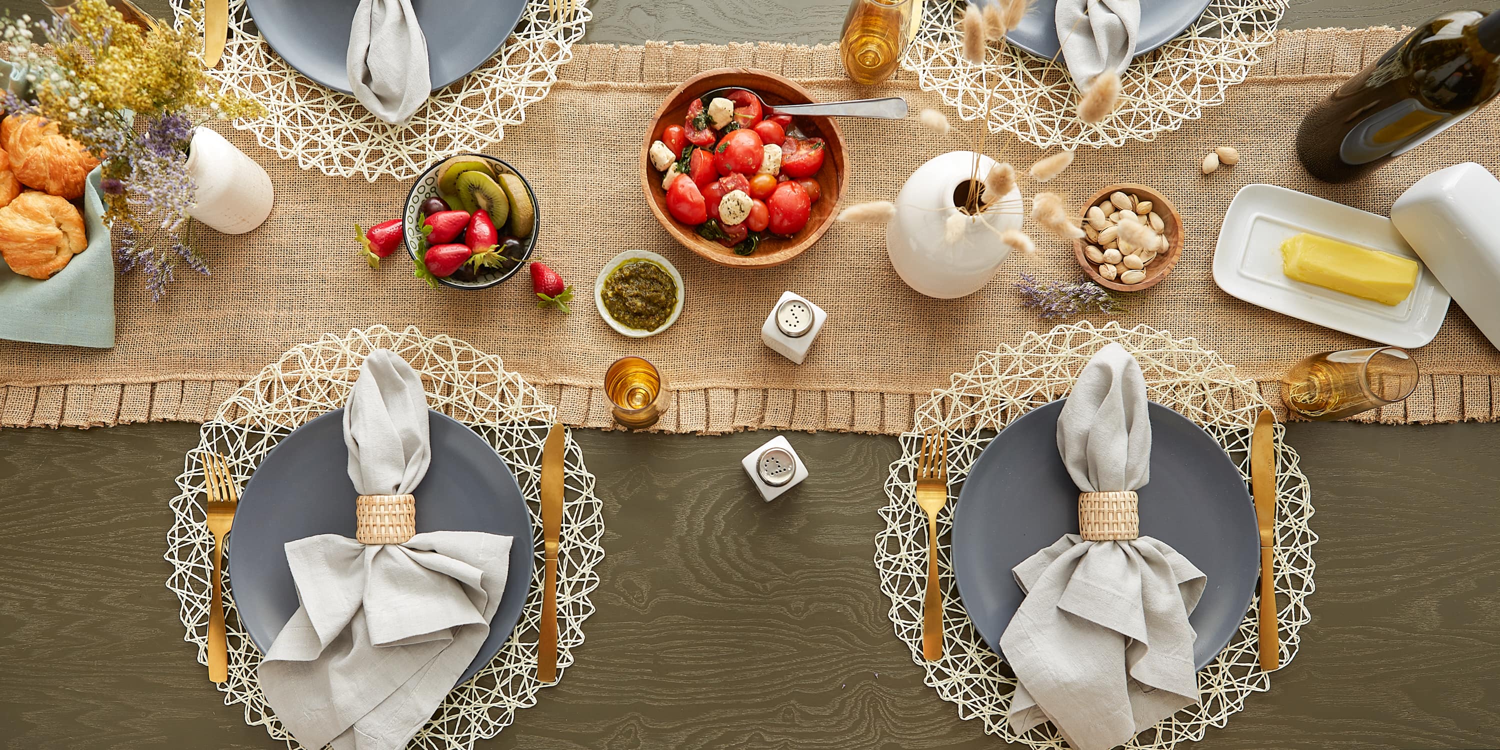 DII® Off White Woven Paper Round Placemat (Set of 6)