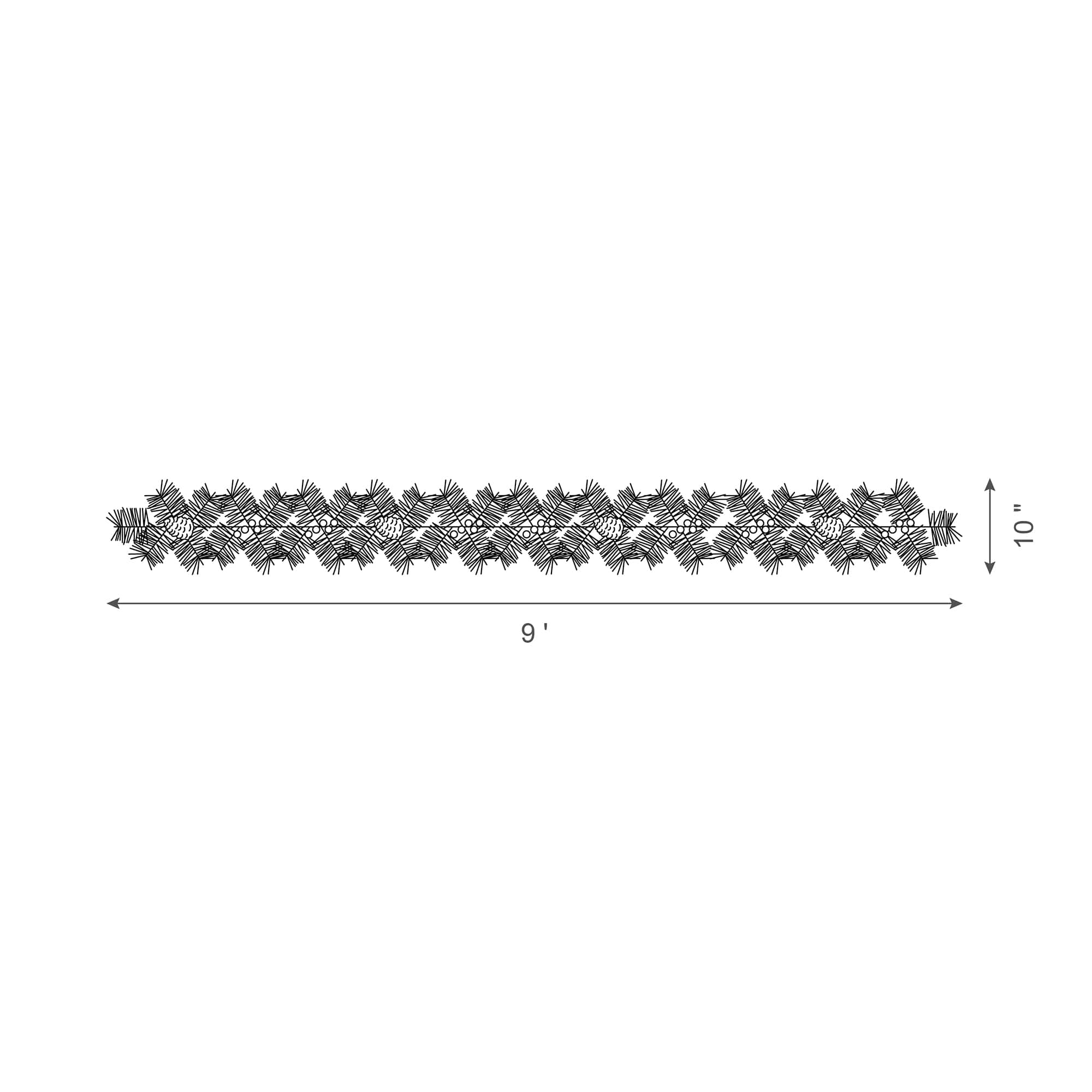 Glitzhome® 9ft. Pre-Lit Glittery Pinecone Christmas Garland with Timer, 2ct.