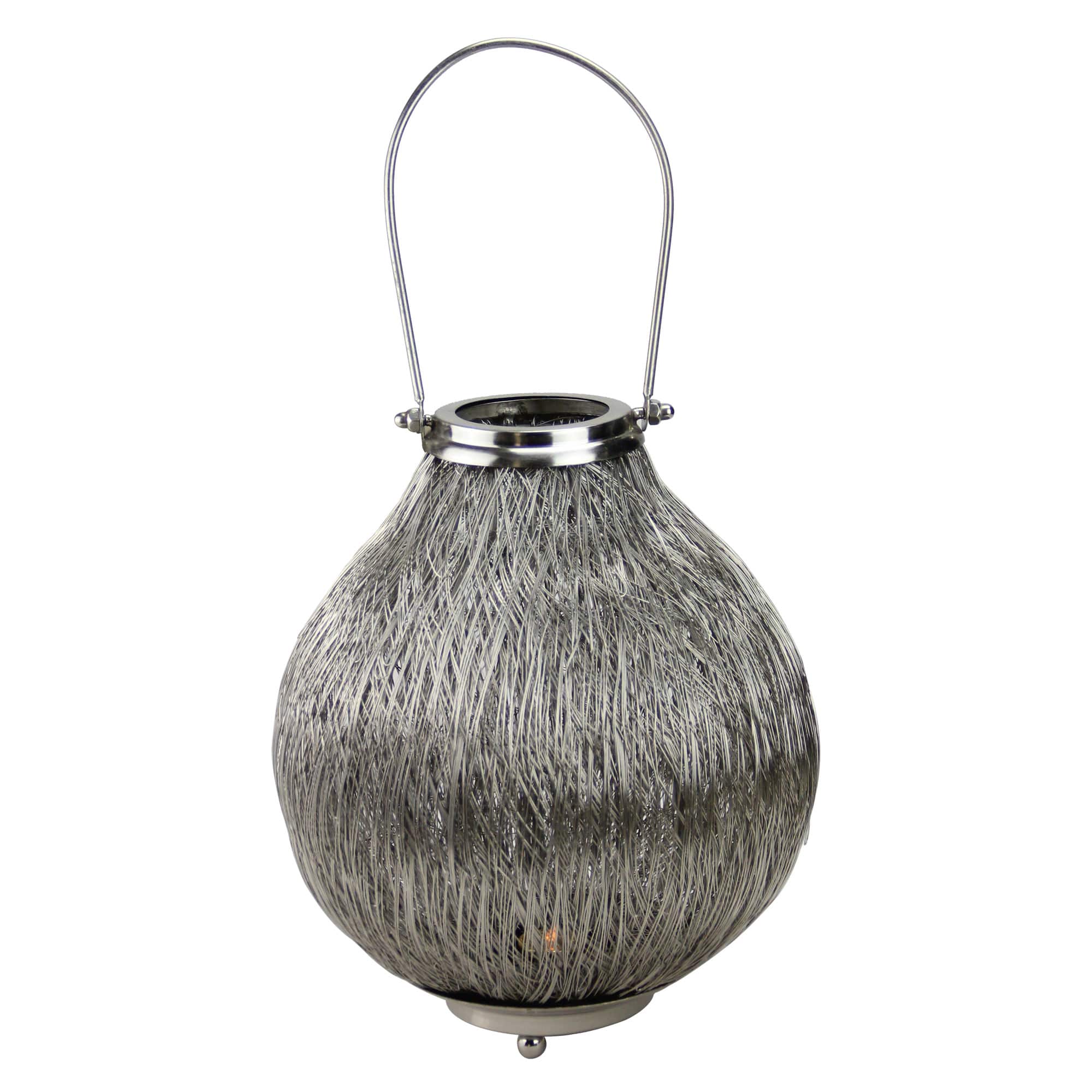 18.5" Urban Life Tea Light Candle Holder Lantern, Silver