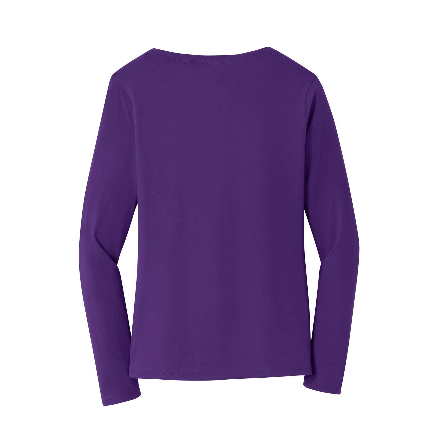 Port & Company® Fan Favorite™ Colors Long Sleeve Ladies V-Neck T-Shirt
