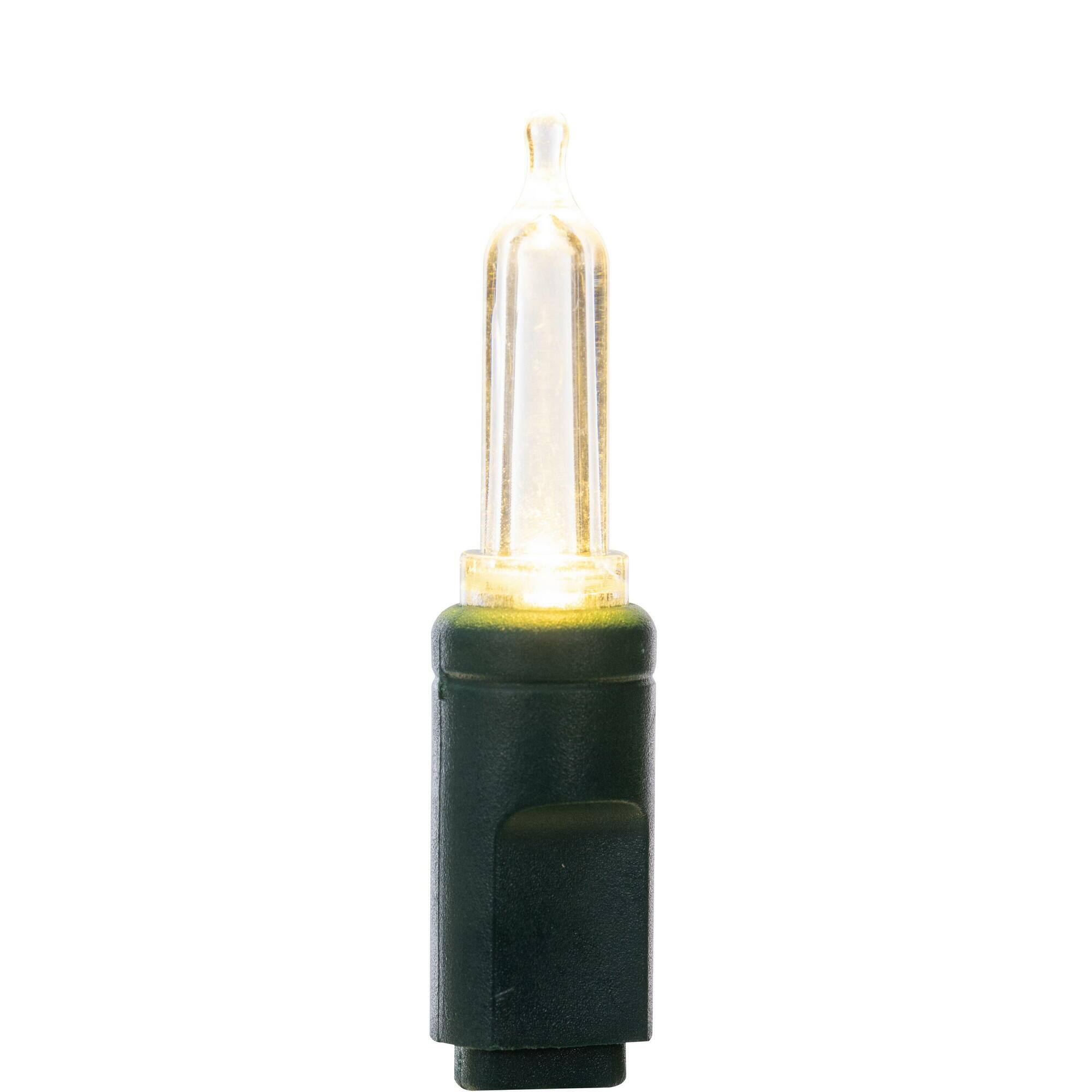 Vickerman 50ct. LED Warm White Christmas Single Mold Light Strand on Green Wire