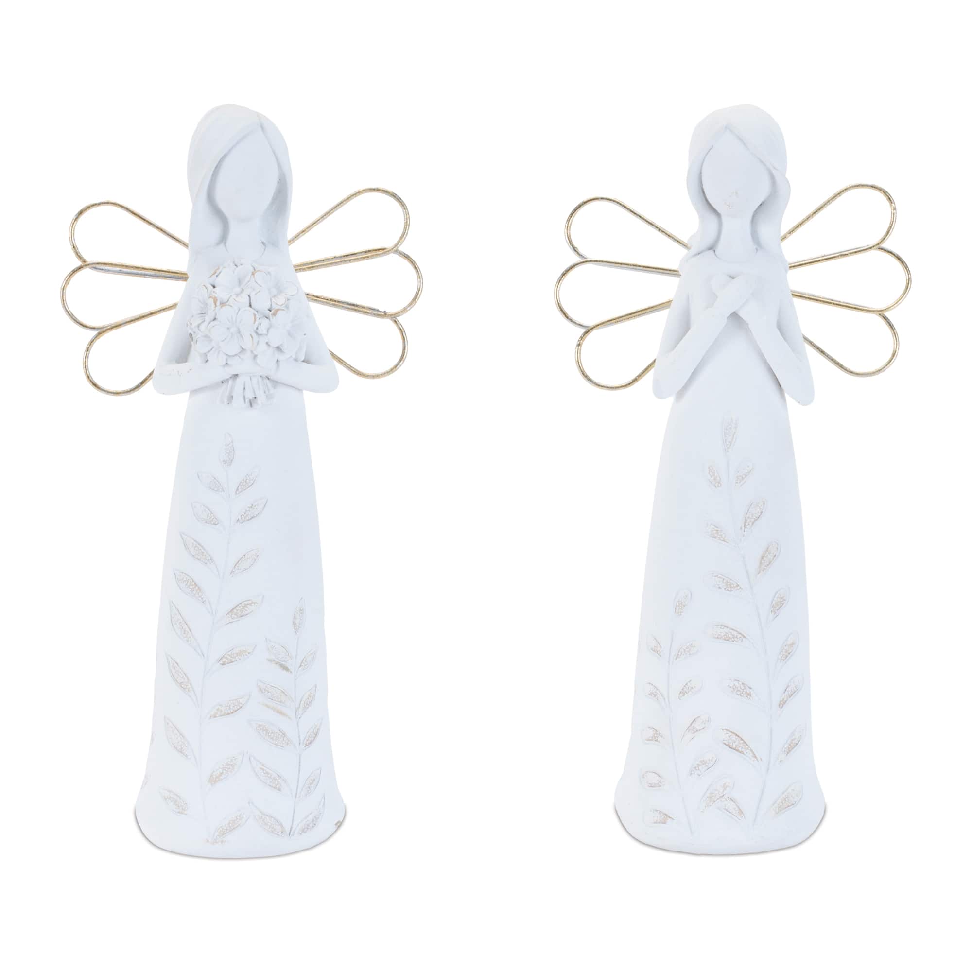 Etched Angel Figurine Set