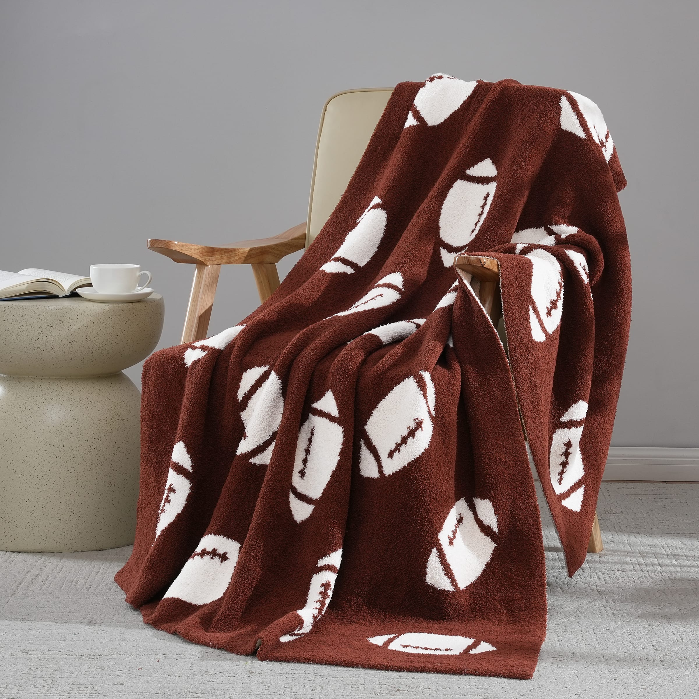 50" x 60" Brown Football Blanket by Celebrate It™